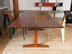 George Nakashima Trestle Dining Table with Rosewood Butterfly Joints