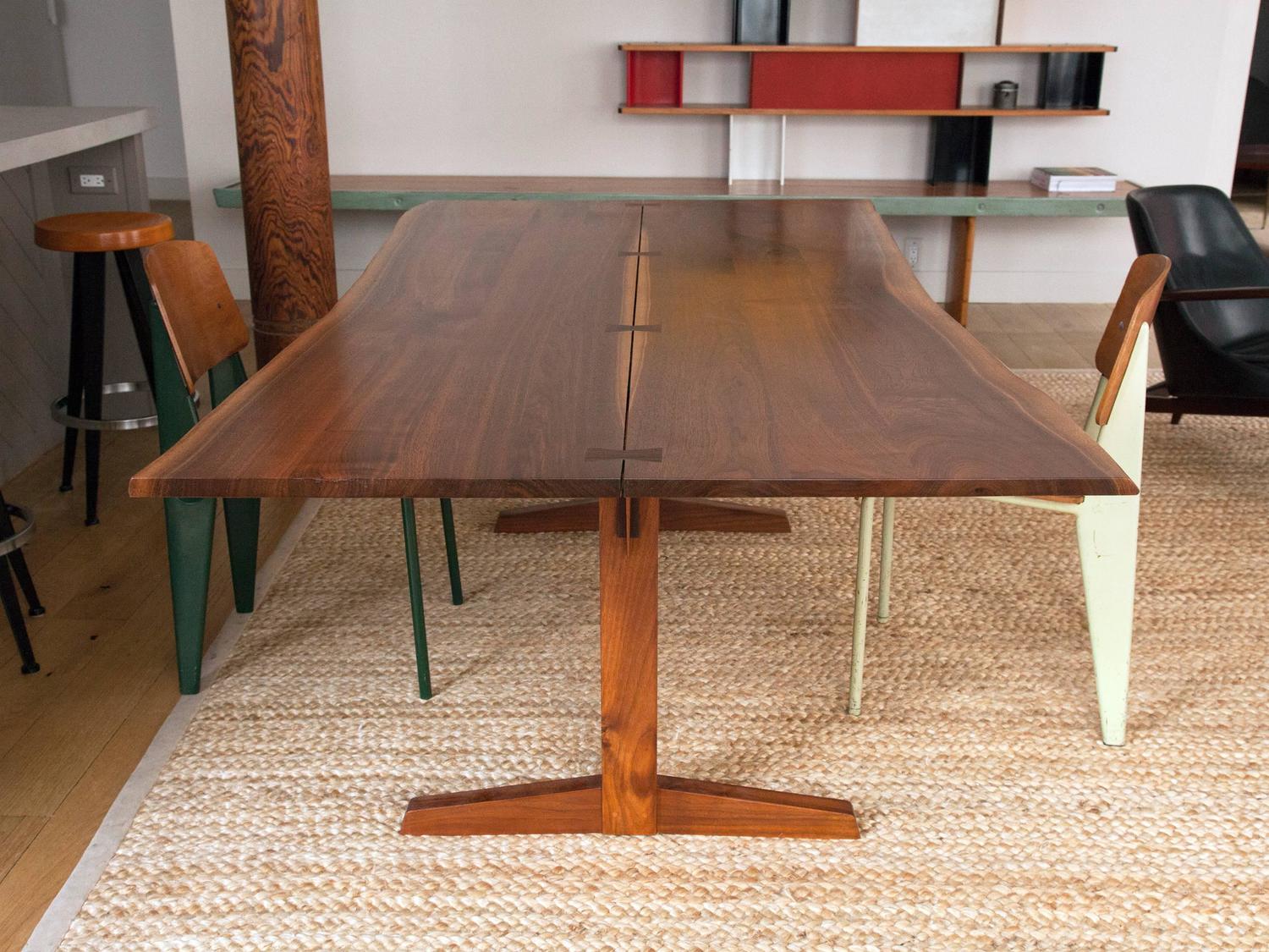 Nakashima Trestle Dining Table with Rosewood Butterfly Joints at