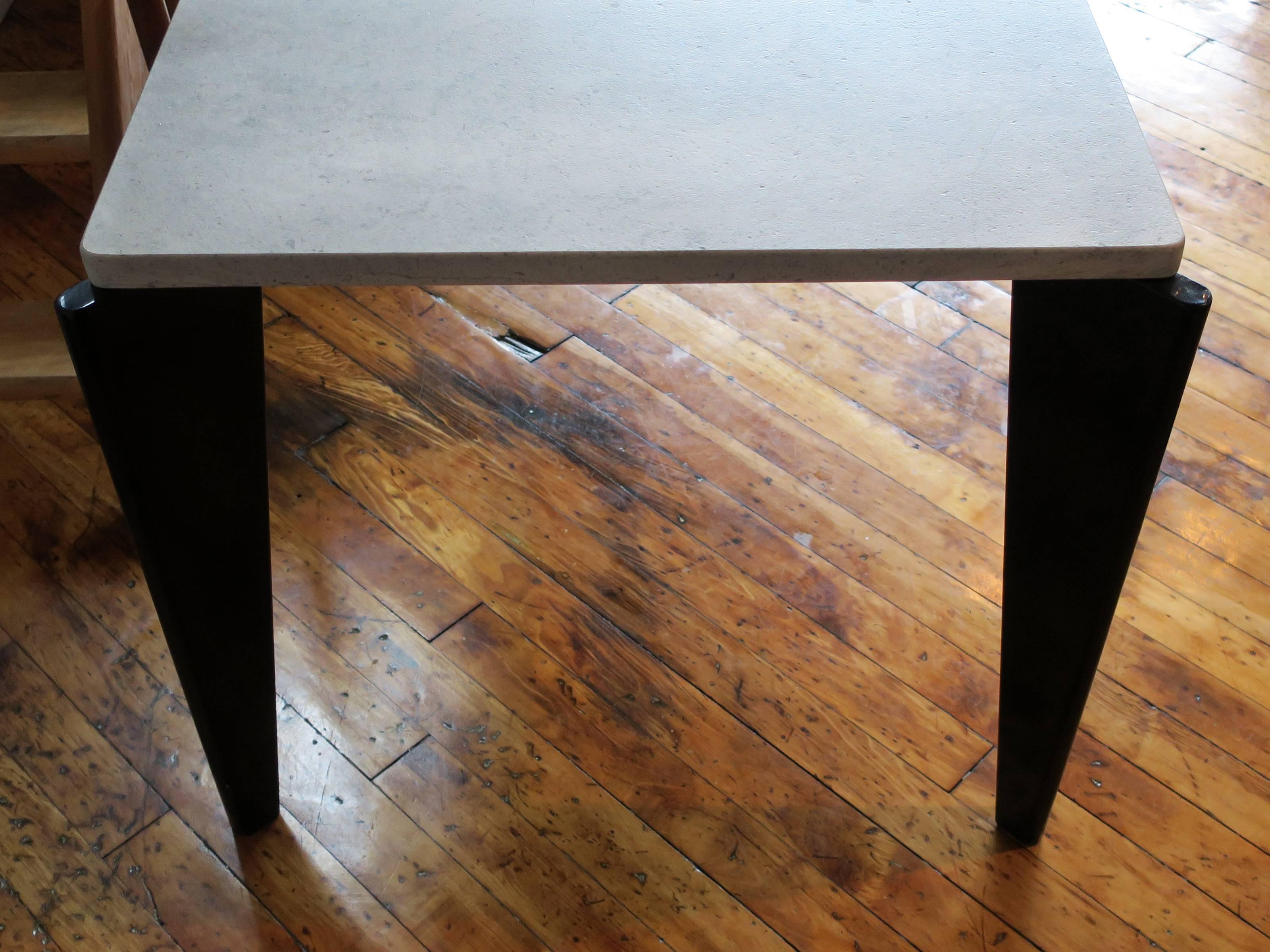 French Jean Prouvé Rare Flavigny Dining Table, circa 1945