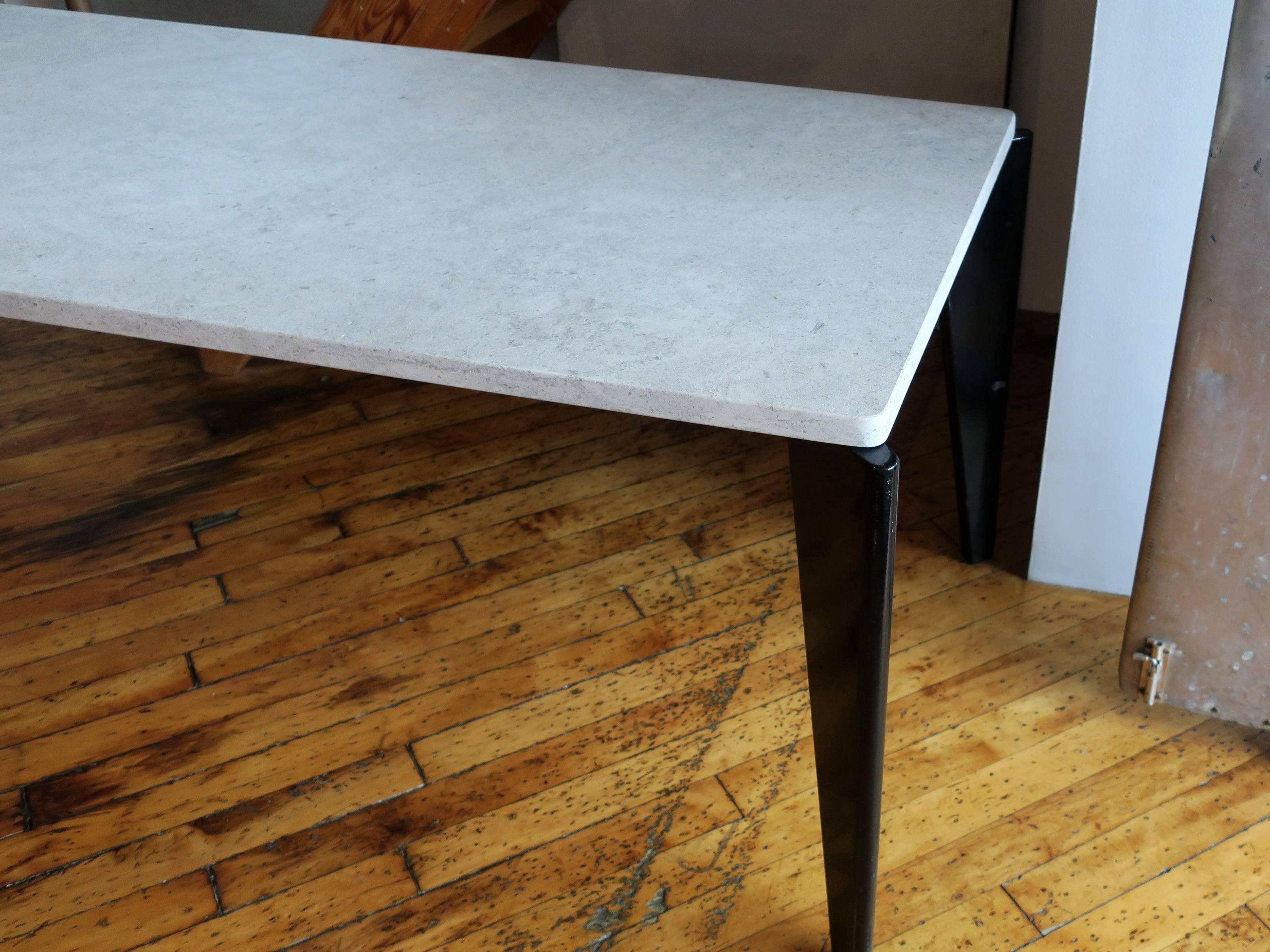 Jean Prouvé Rare Flavigny Dining Table, circa 1945 In Excellent Condition In Brooklyn, NY