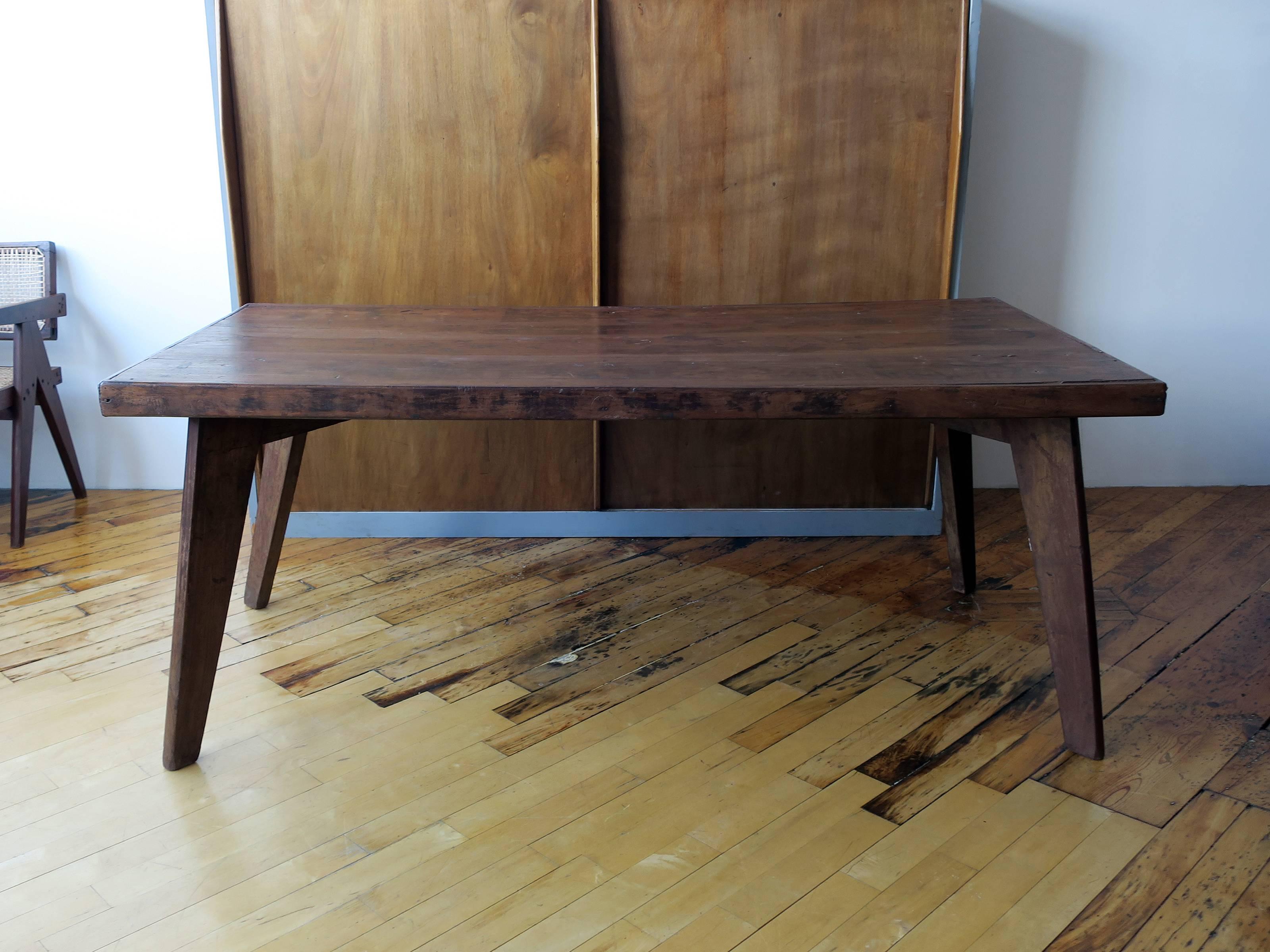 Mid-Century Modern Pierre Jeanneret Dining Table from Chandigarh For Sale