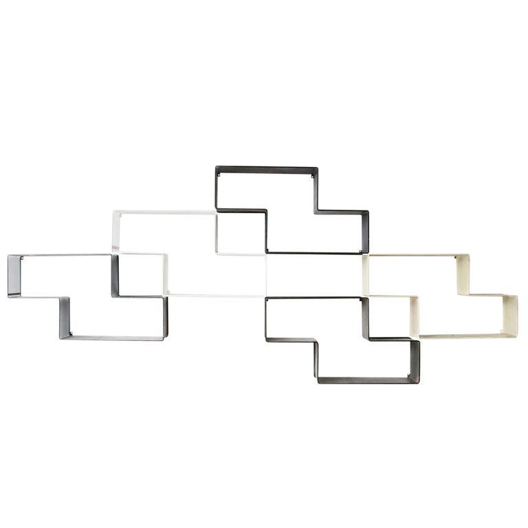 Mathieu Matégot Set of Modular Dedal Shelves For Sale