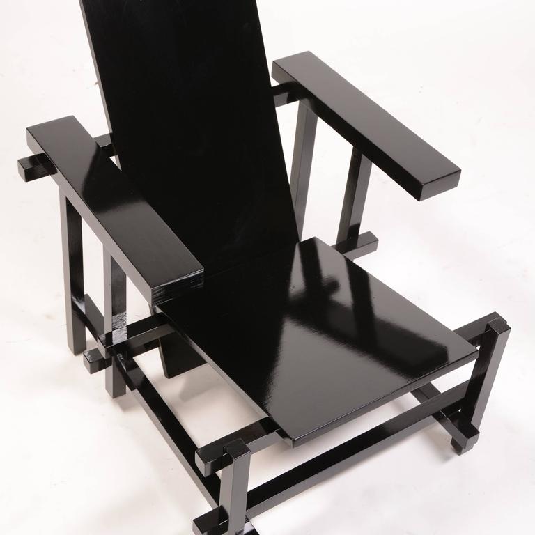 Late 20th Century Vintage Gerrit Rietveld Chair in Black