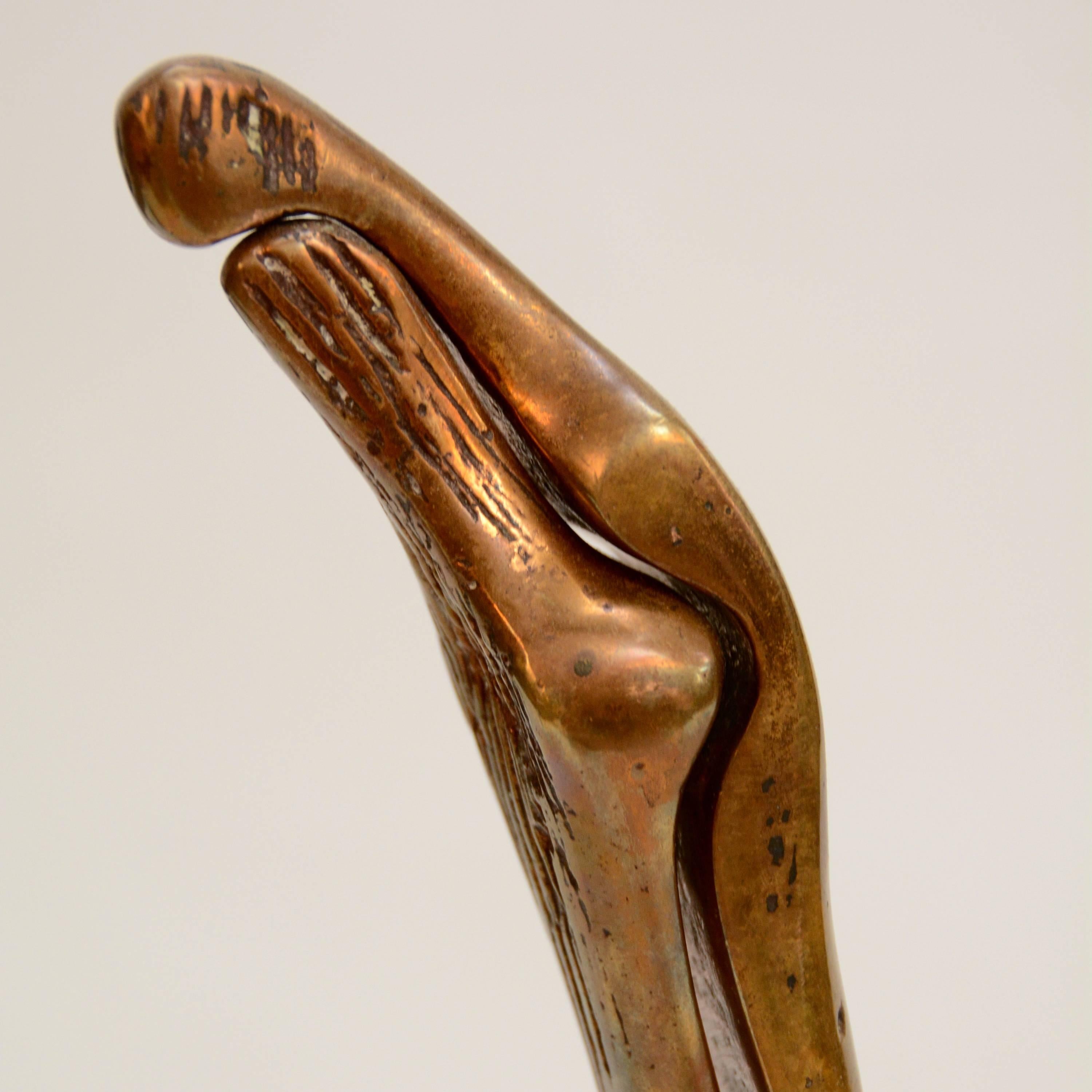 Aharon Bezalel Solid Brass Sculpture  For Sale 2