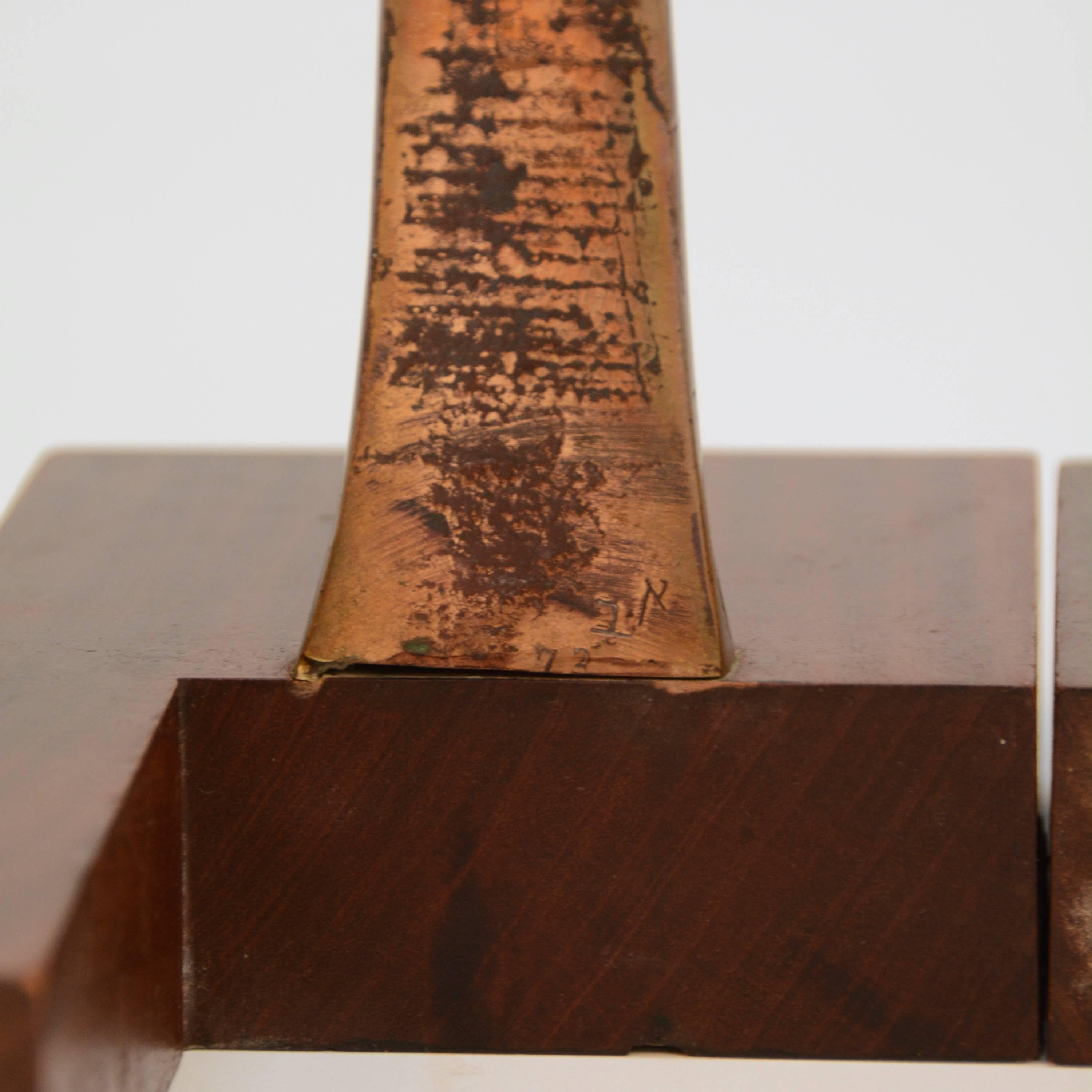 Aharon Bezalel Solid Brass Sculpture For Sale 3