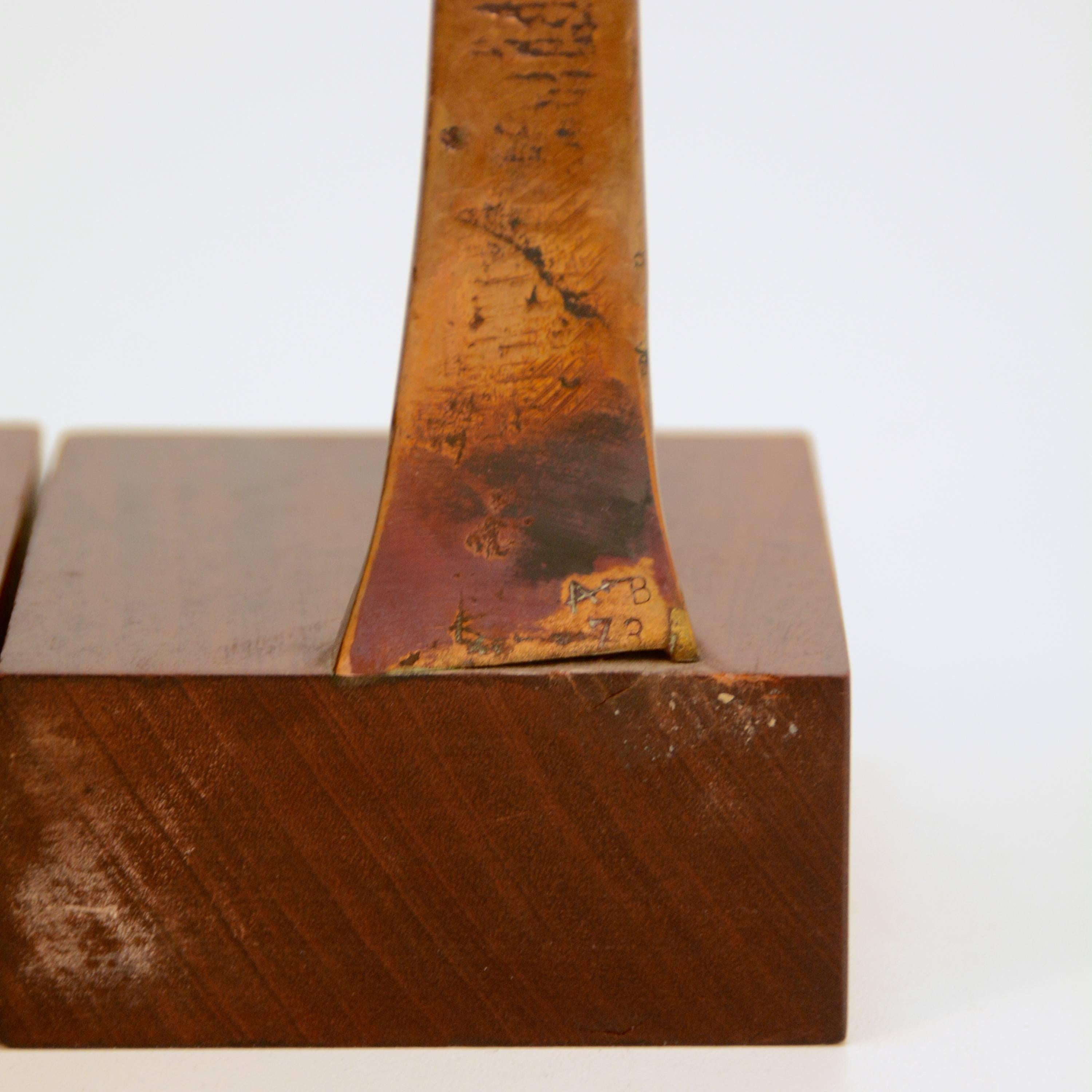 Aharon Bezalel Solid Brass Sculpture For Sale 4