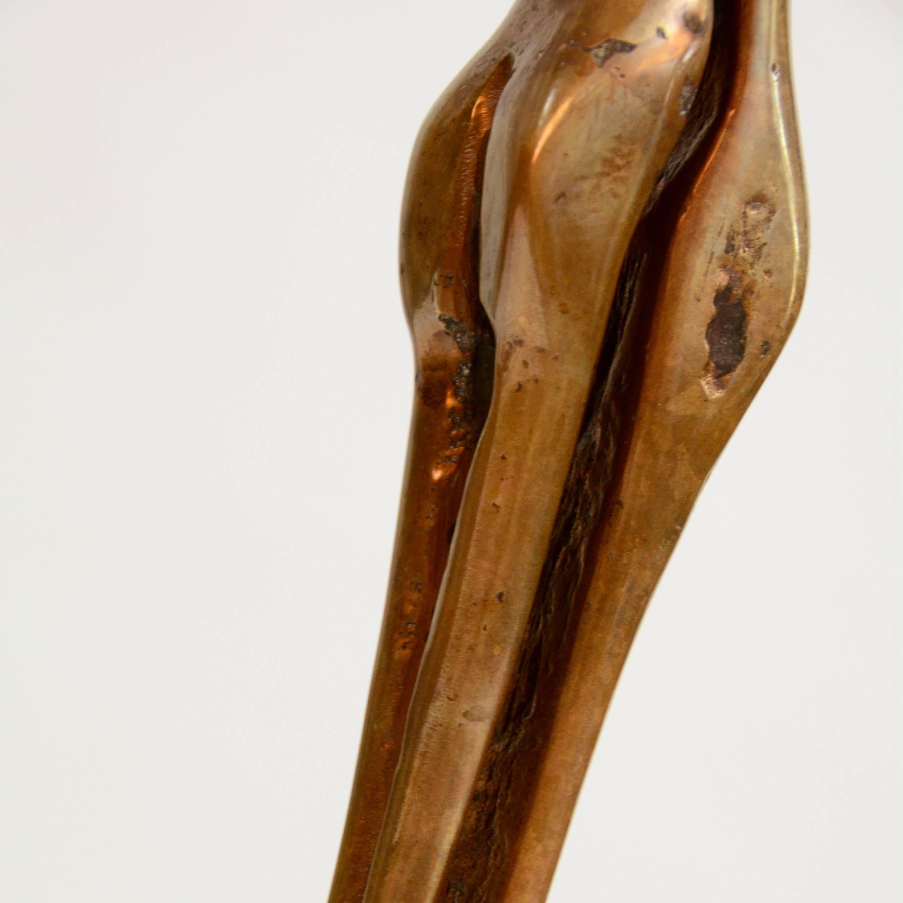 Aharon Bezalel Solid Brass Sculpture  For Sale 1