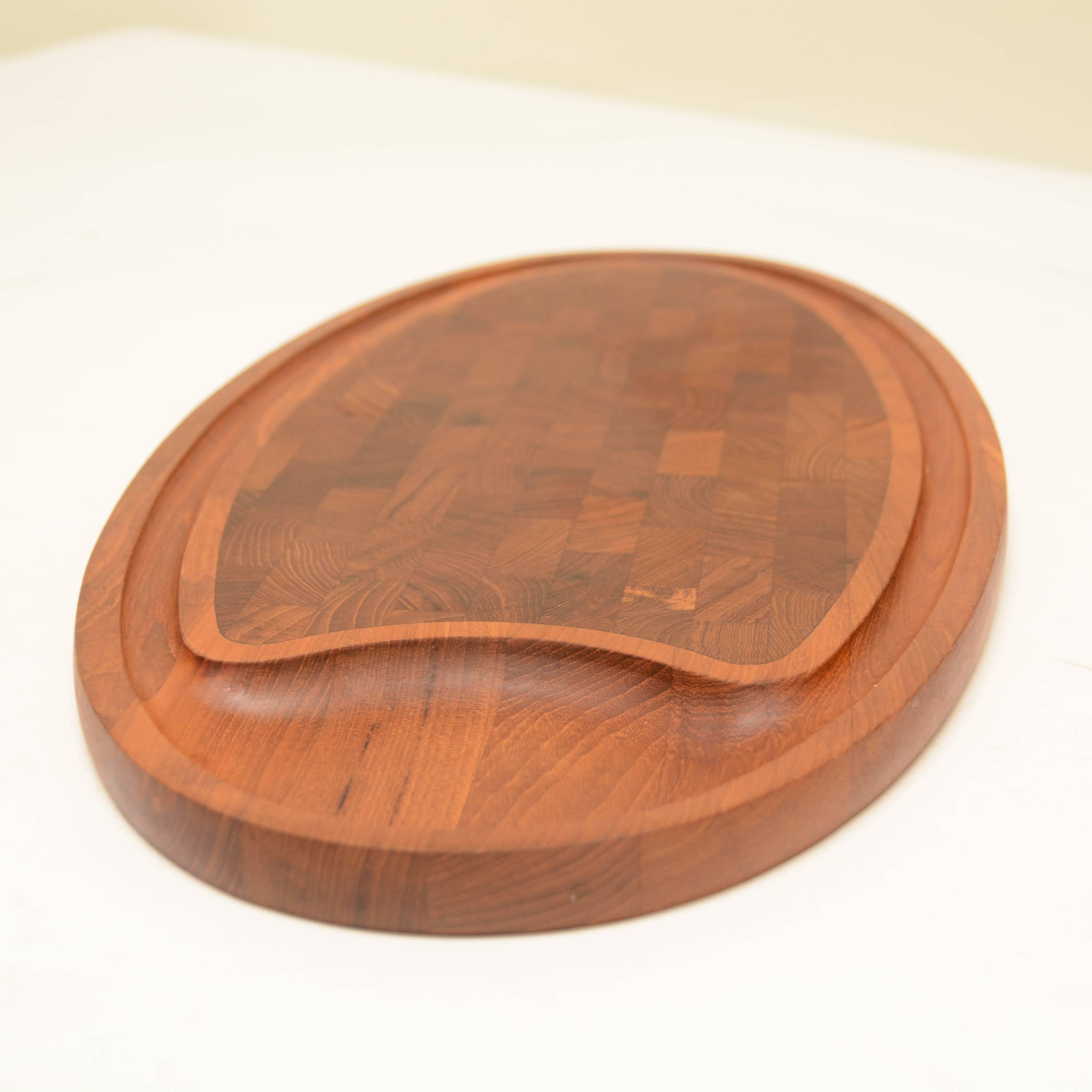 Beautiful teak serving tray by Dansk, made in Denmark.