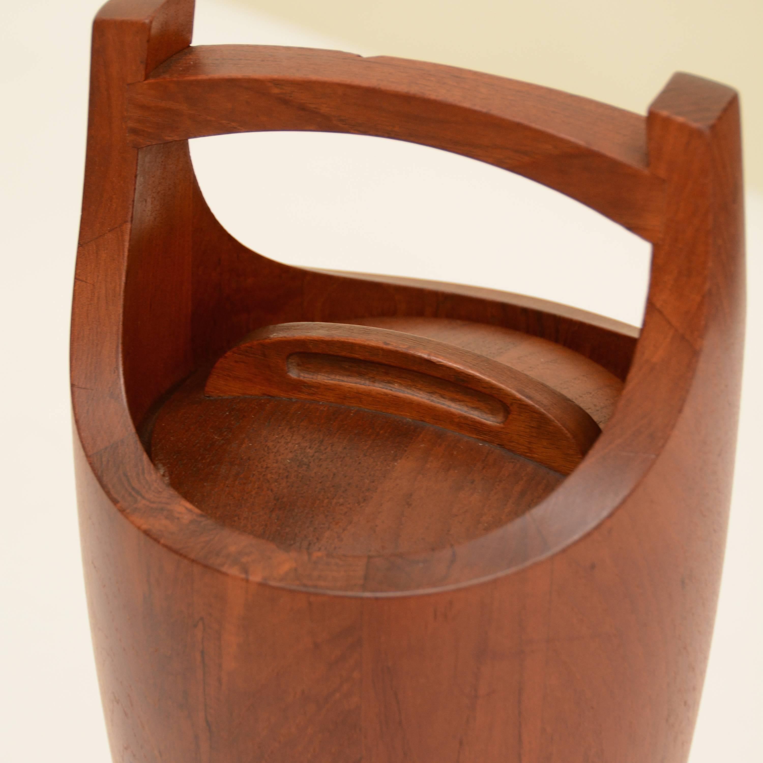 Danish Modern Ice Bucket Teak by Jens Quistgaard for Dansk In Good Condition In Los Angeles, CA