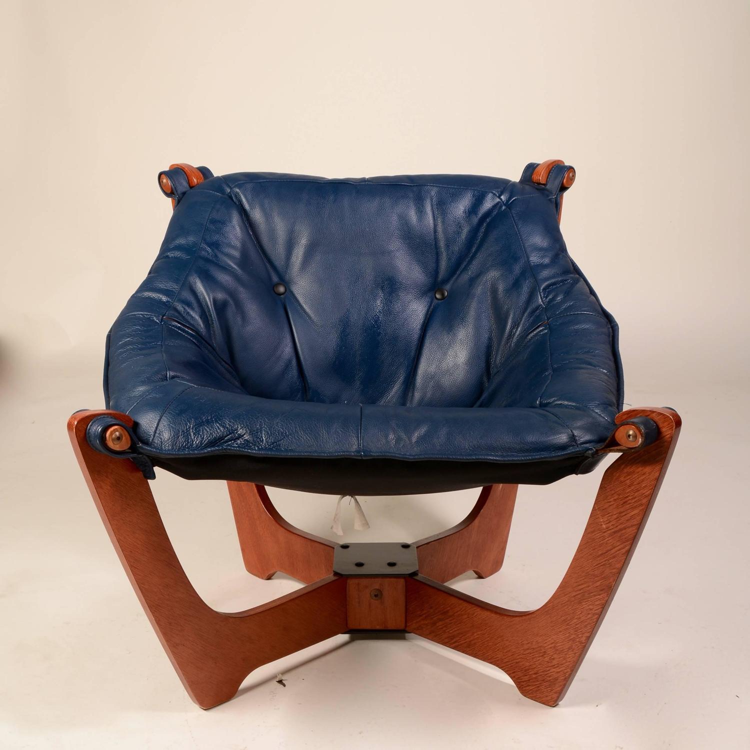 Luna Chair Odd Knutsen in Blue For Sale at 1stdibs
