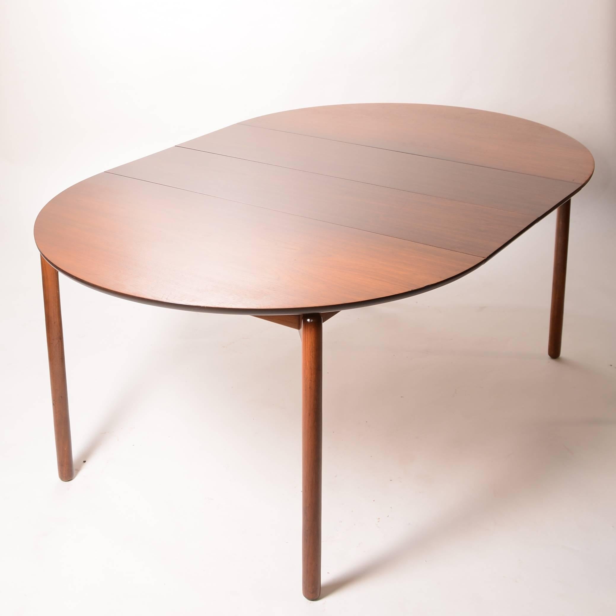 Mid-20th Century Greta Grossman Round Walnut Dining Table by Glenn of California
