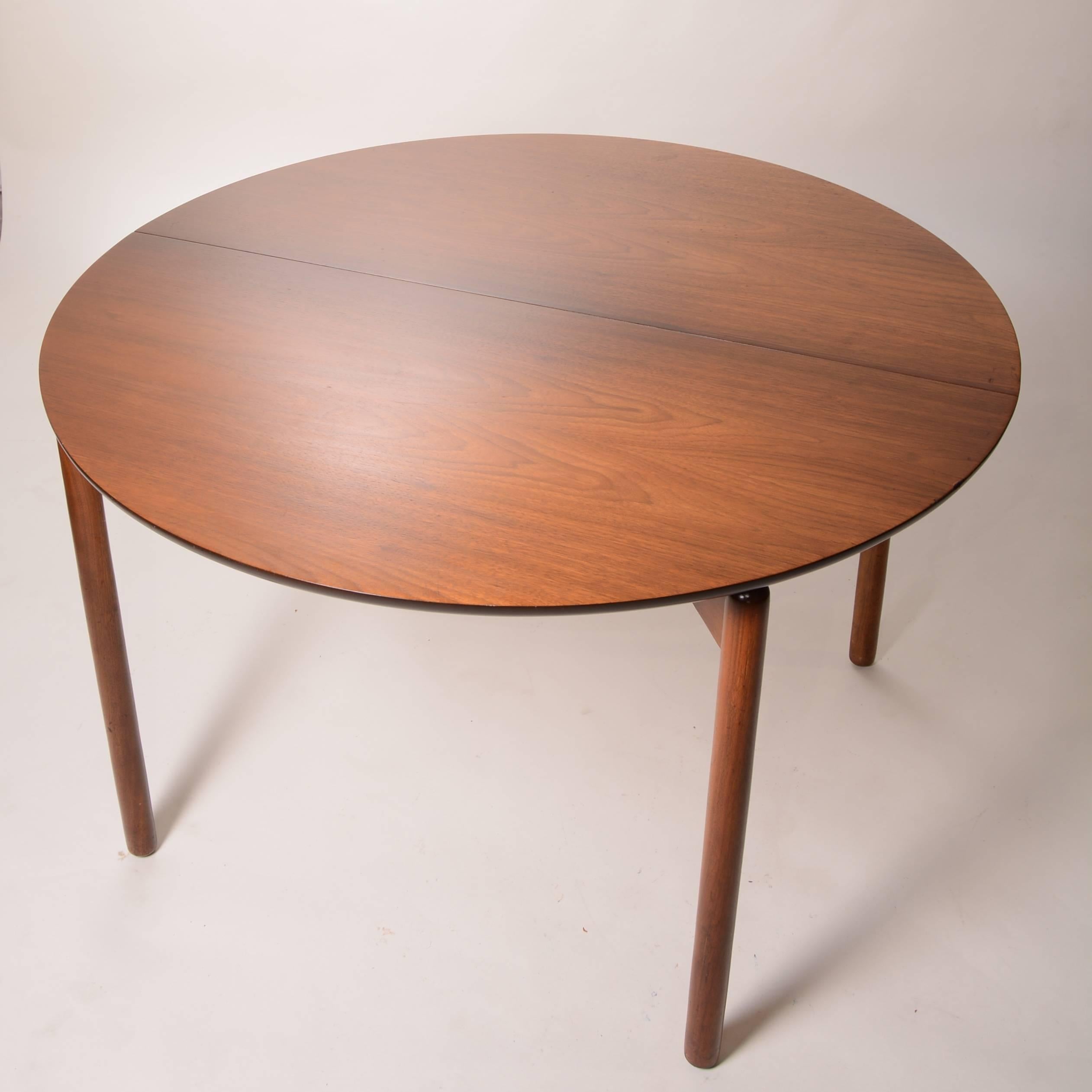 American Greta Grossman Round Walnut Dining Table by Glenn of California