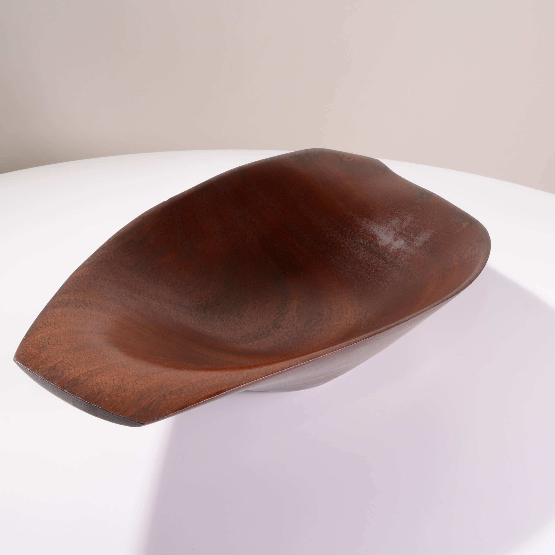 American Large Emil Milan Bissilon Wood Bowl For Sale