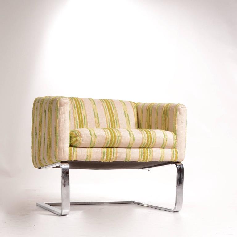 Mid-20th Century Selig Chrome Club Chair For Sale