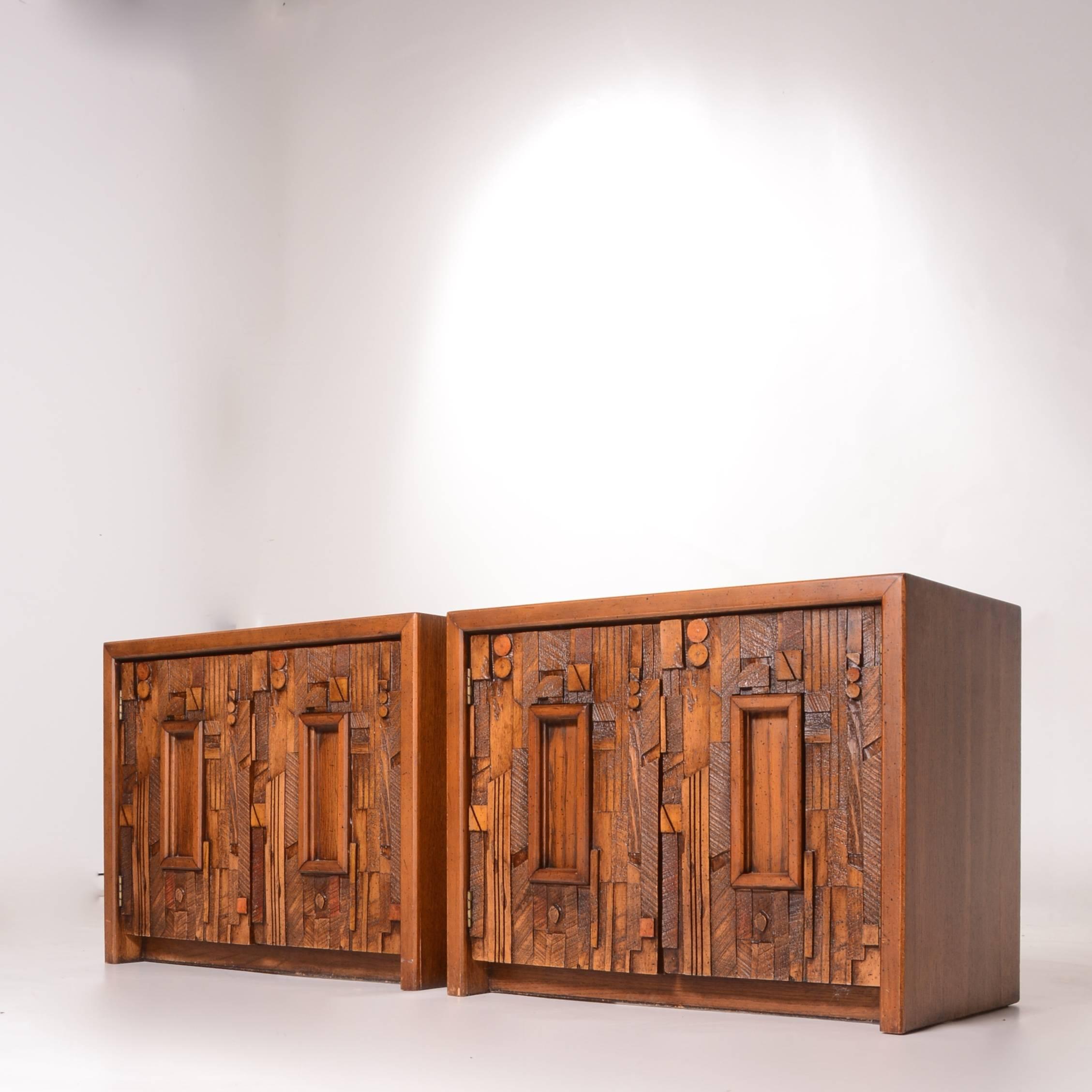 Lane Brutalist Cabinets In Excellent Condition In Los Angeles, CA