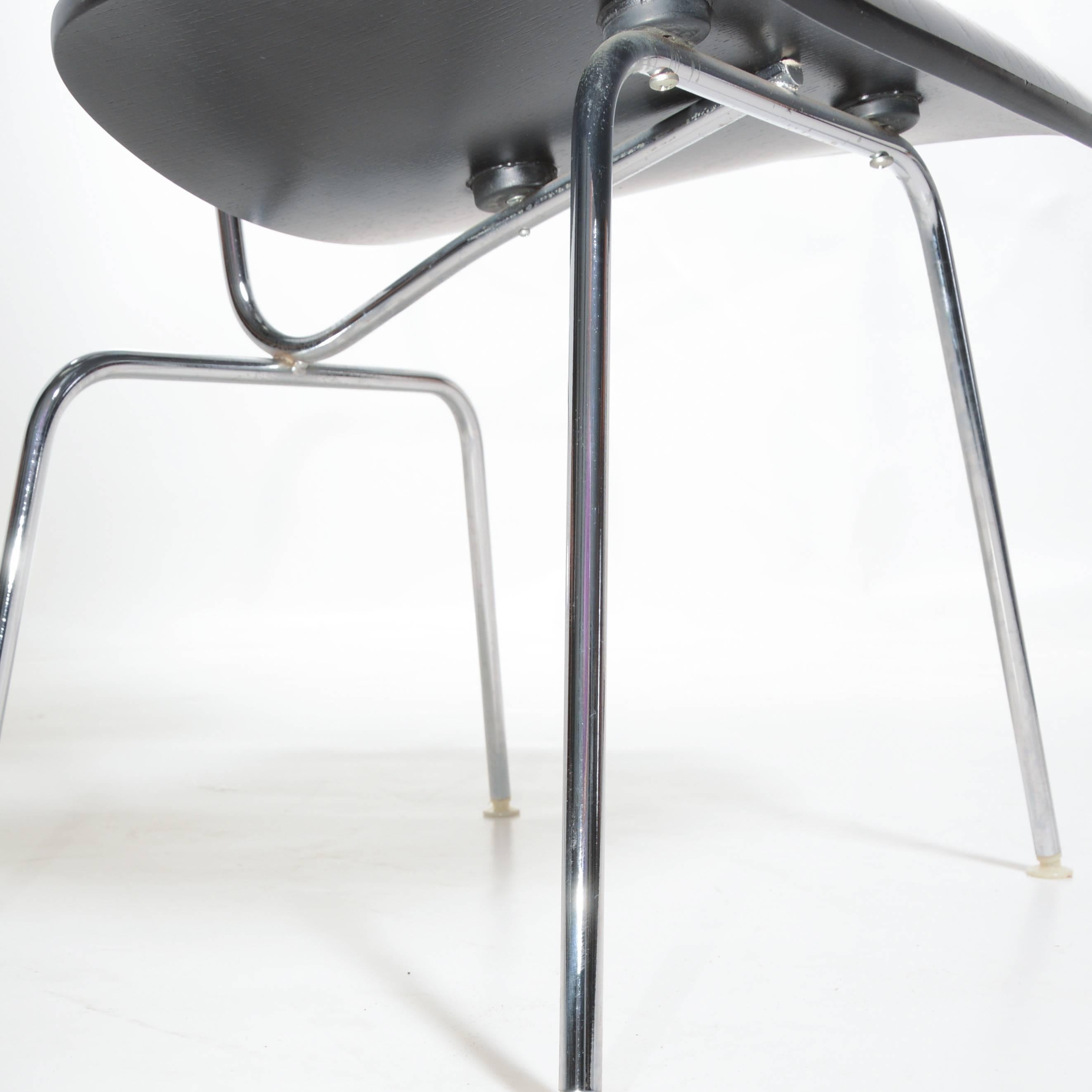 Ash Black Eames DCM Chairs For Sale