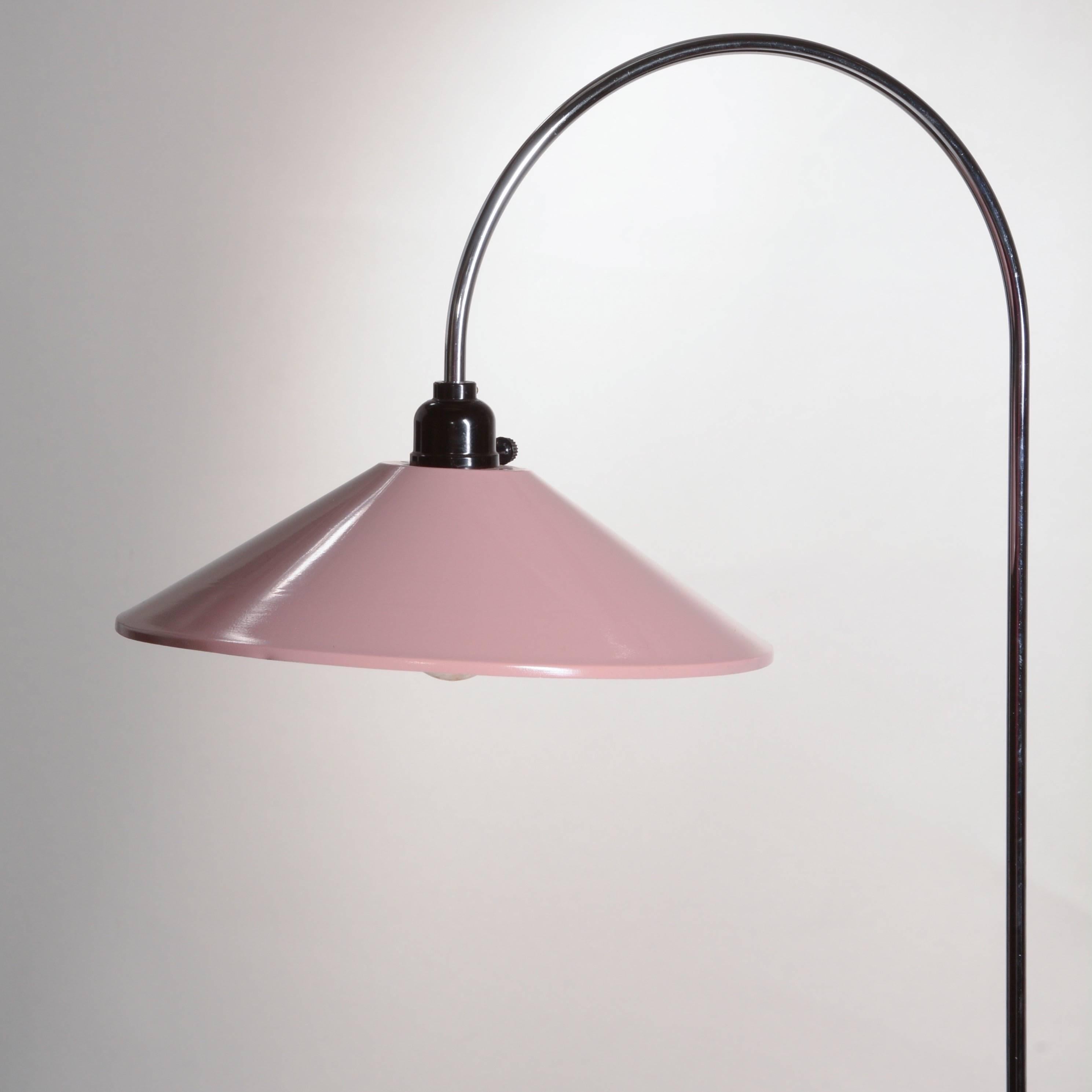 Mid-20th Century Dusty Pink Danish Modern Table Lamp