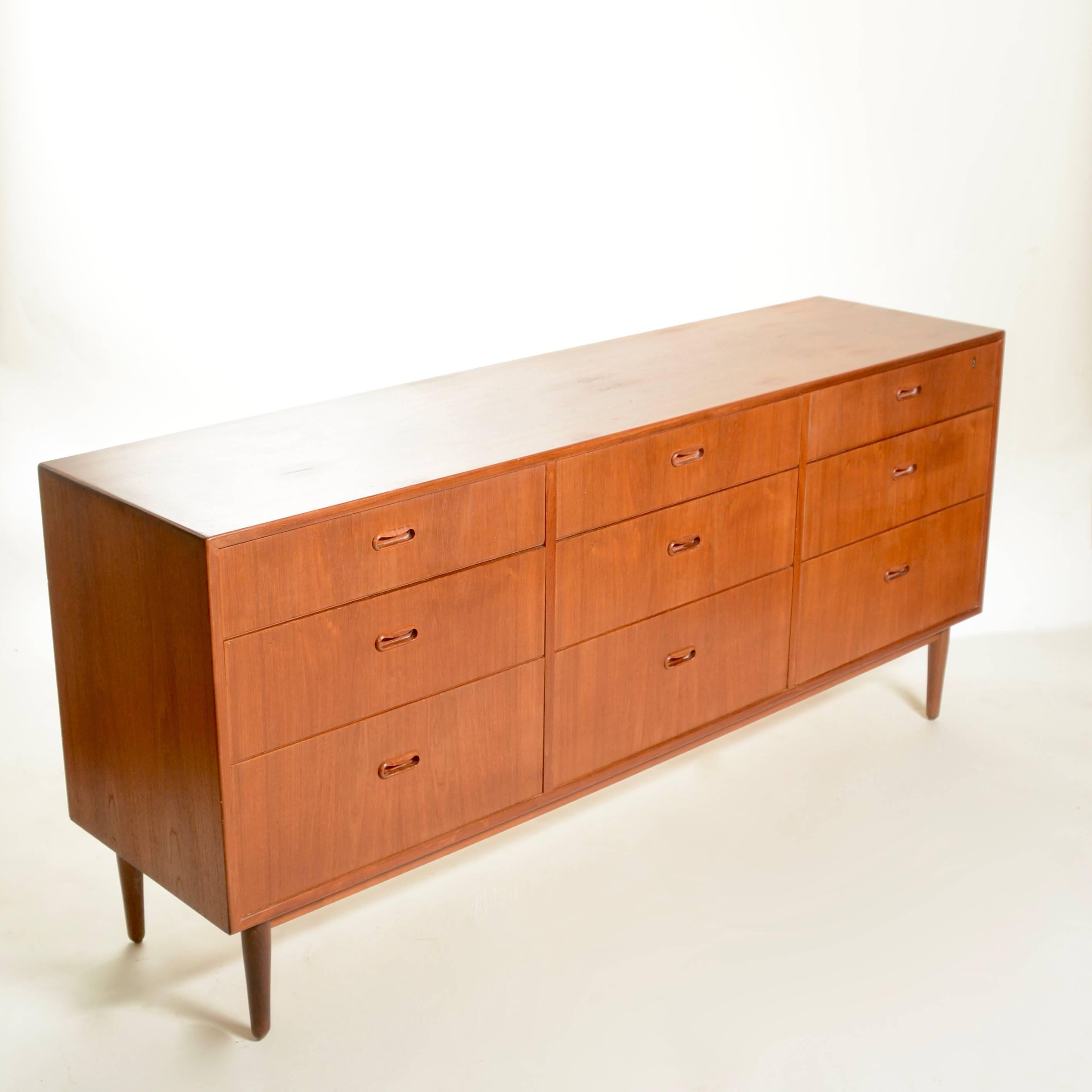 Scandinavian Modern Danish Modern Triple Dresser by Falster