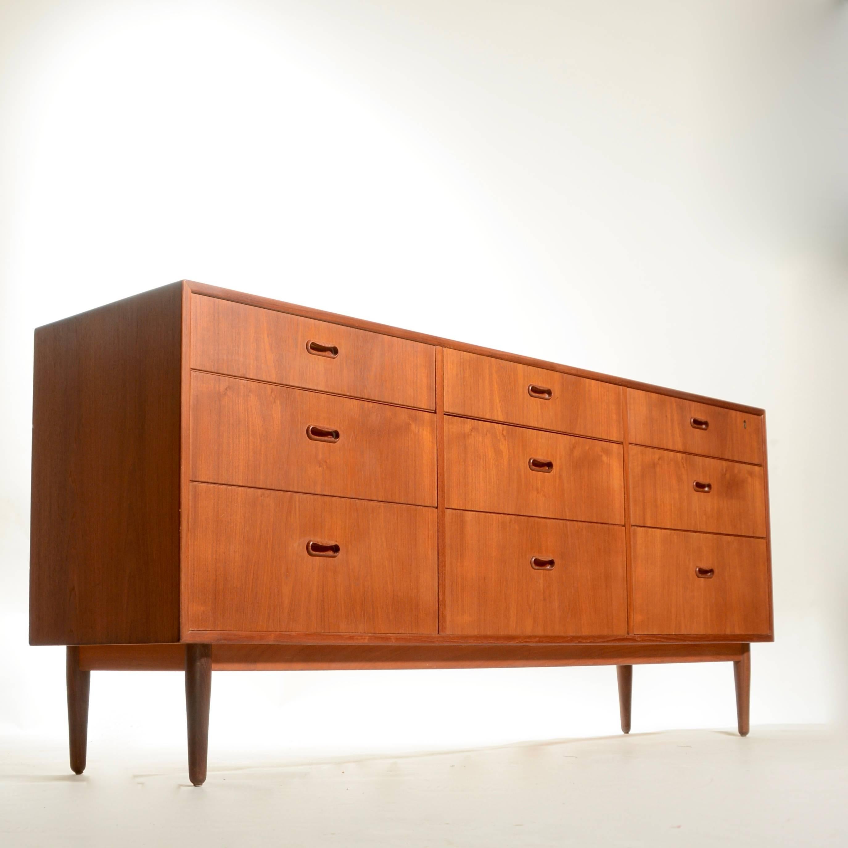 Danish Modern Triple Dresser by Falster In Excellent Condition In Los Angeles, CA