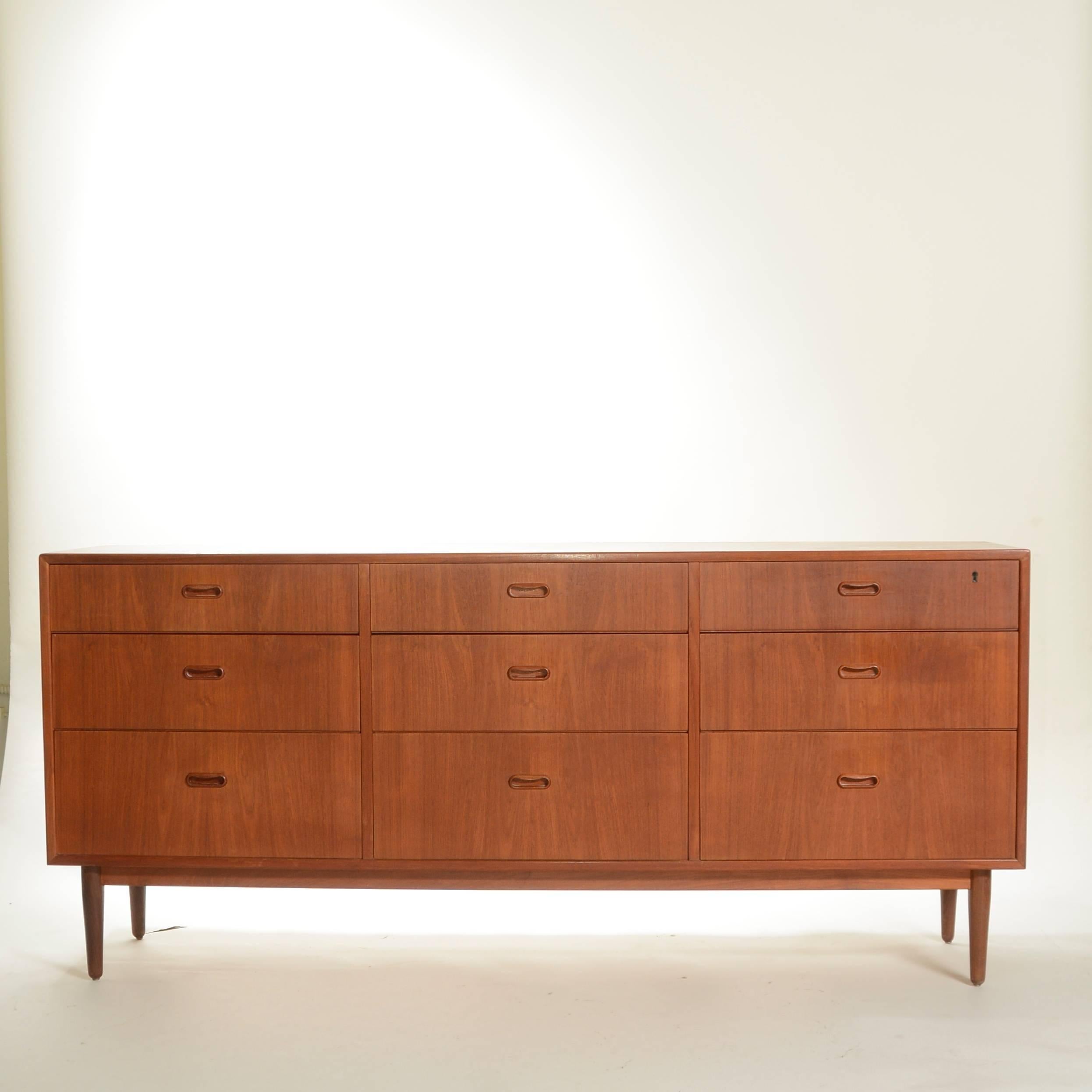 Maple Danish Modern Triple Dresser by Falster