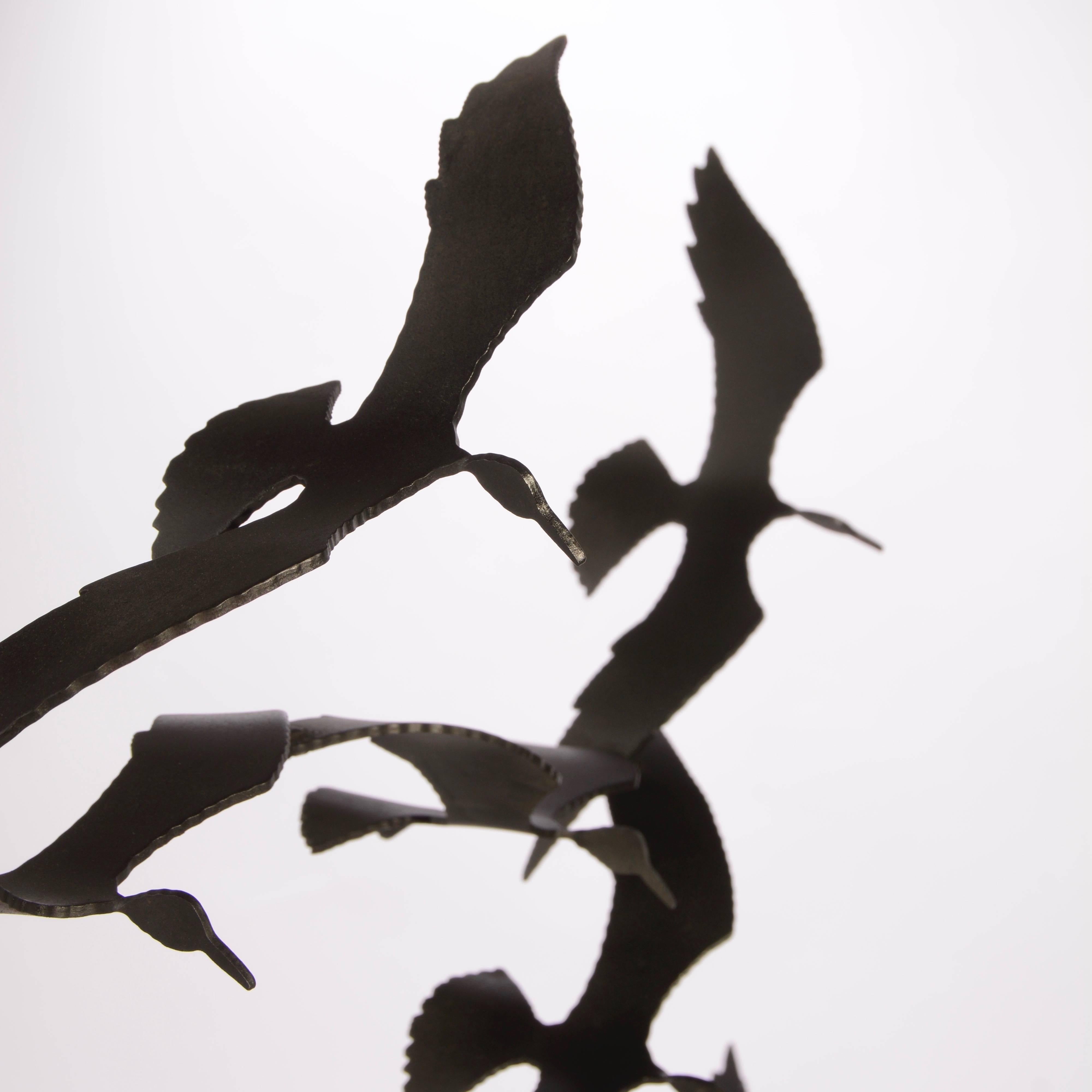 Late 20th Century Flock of Seagulls Metal Sculpture by Bijan
