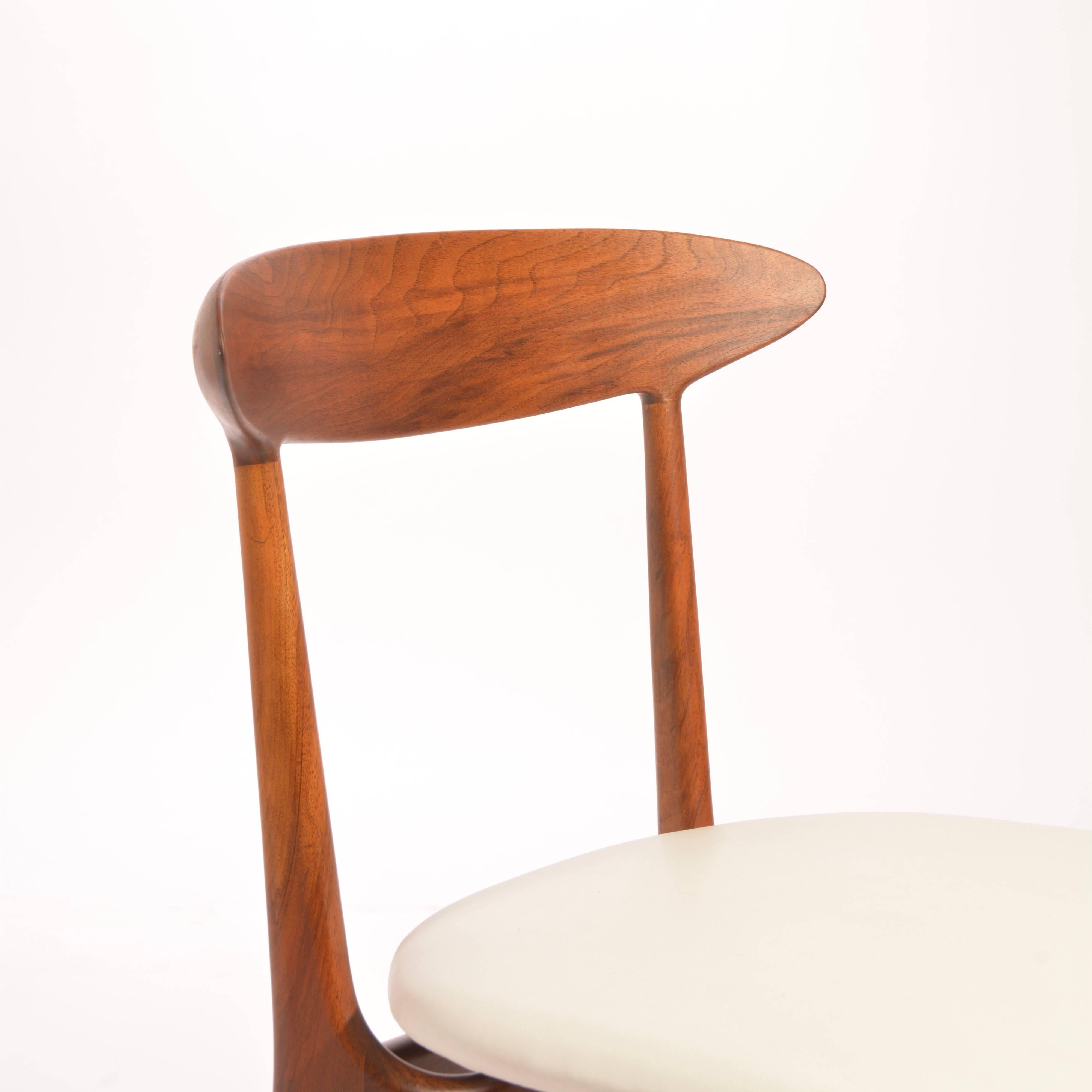 Kurt Ostervig Walnut and Leather Dining Chairs 1
