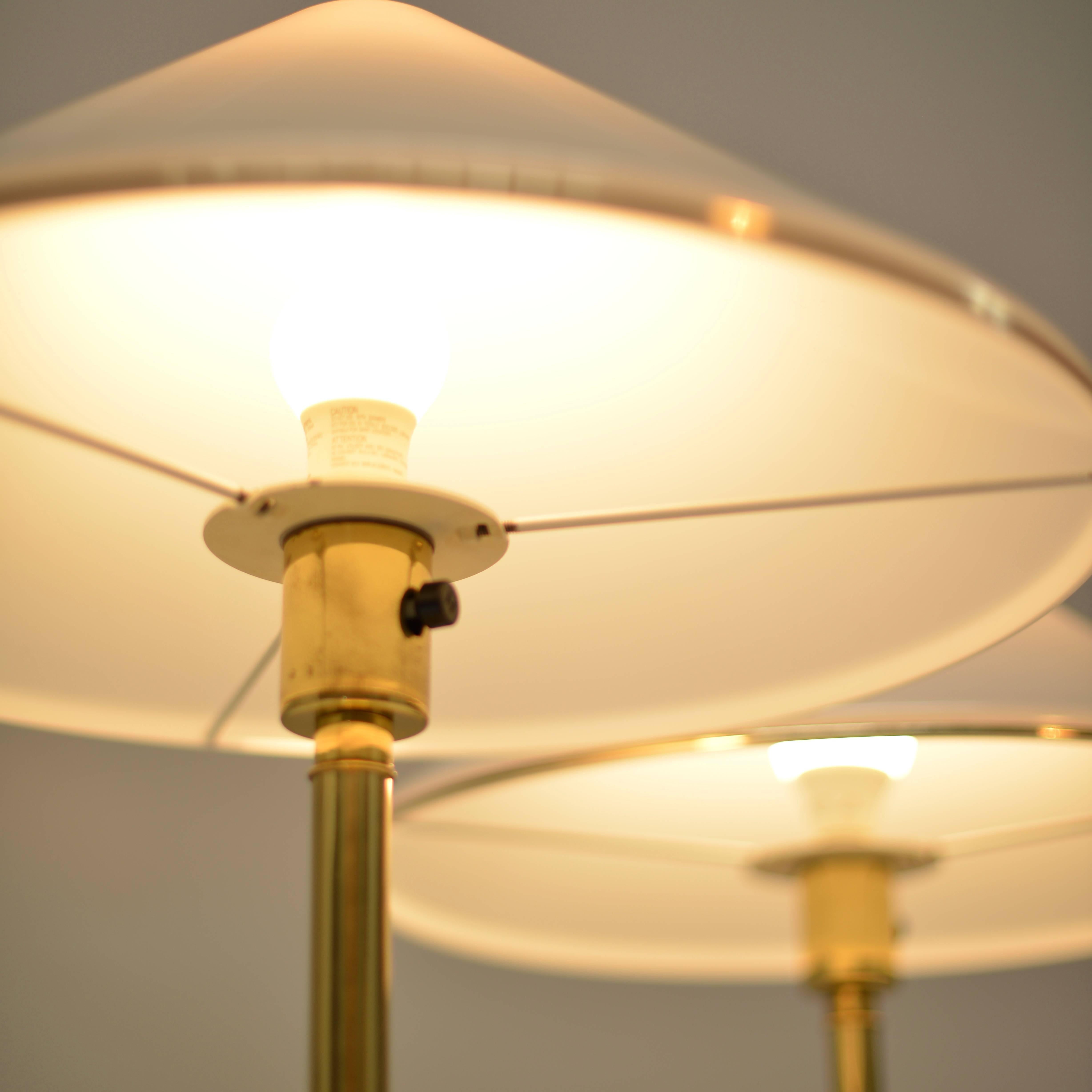 Pair of Koch and Lowy Brass Desk or Reading Lamps 1