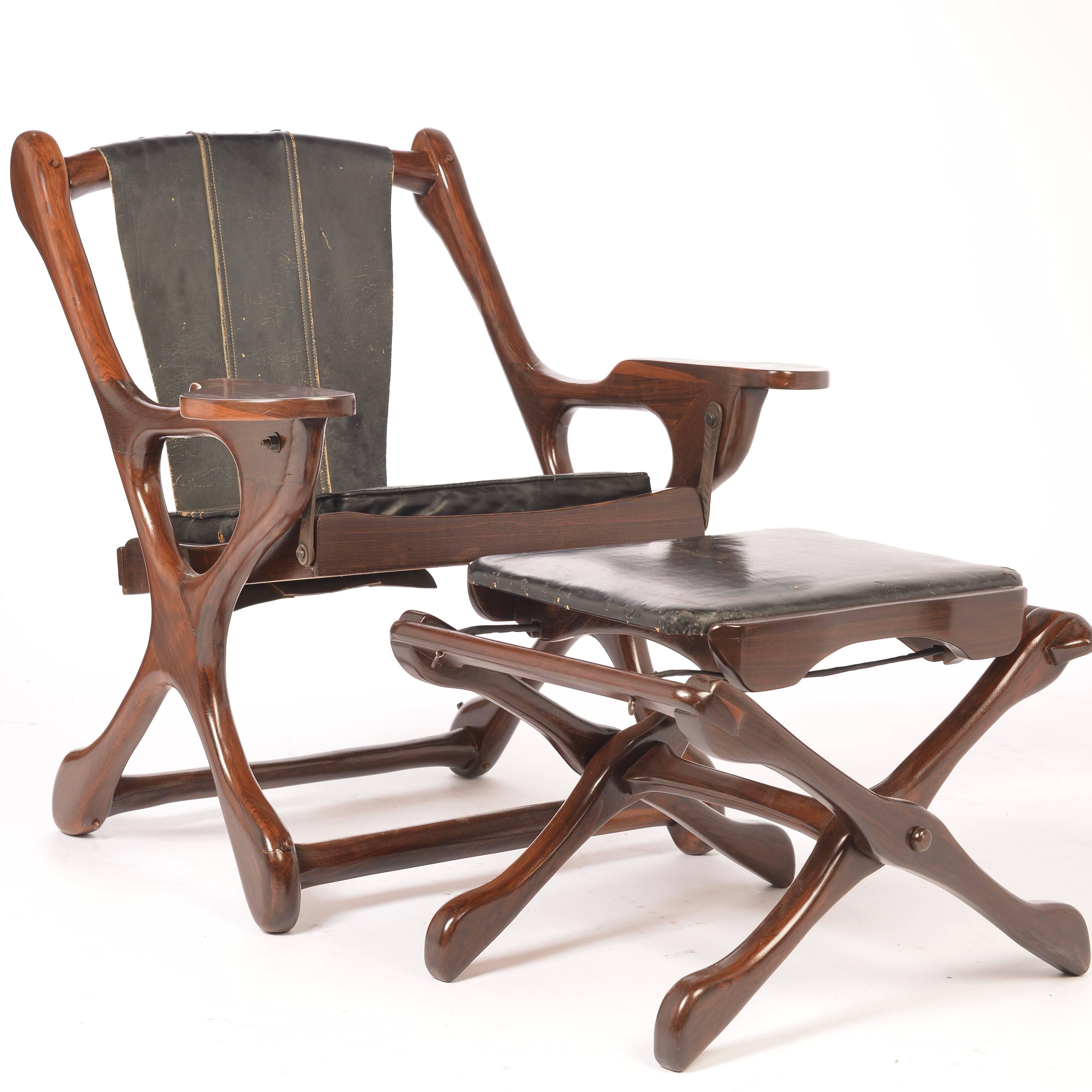 Mid-Century Modern Chaise et ottomane de cordonnier « Swinger » pour Señal, S.A, 1960  en vente