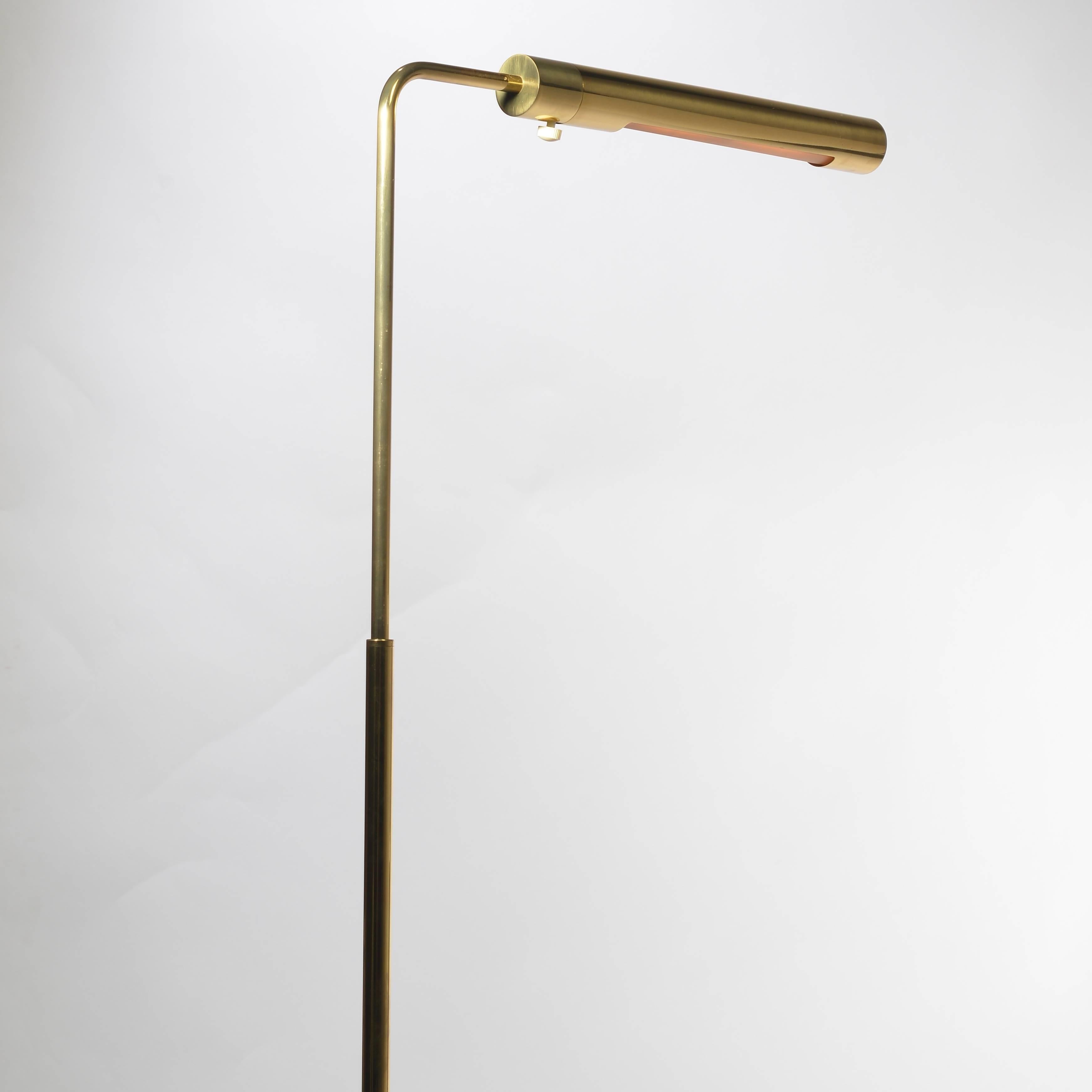 Modern Brass Swivel Floor Lamp by Casella For Sale