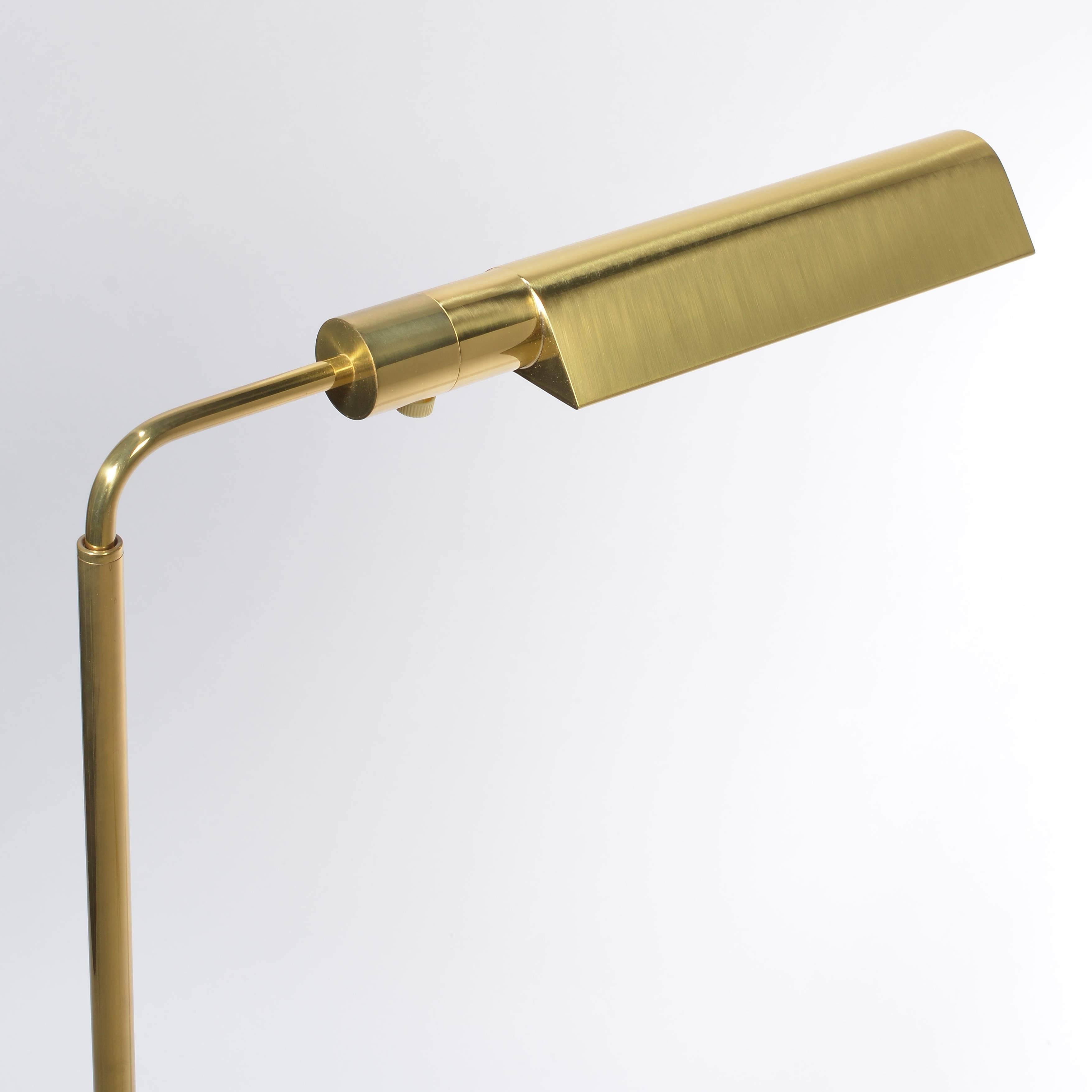 Modern Brass Swivel Floor Lamp by Casella with V-Base