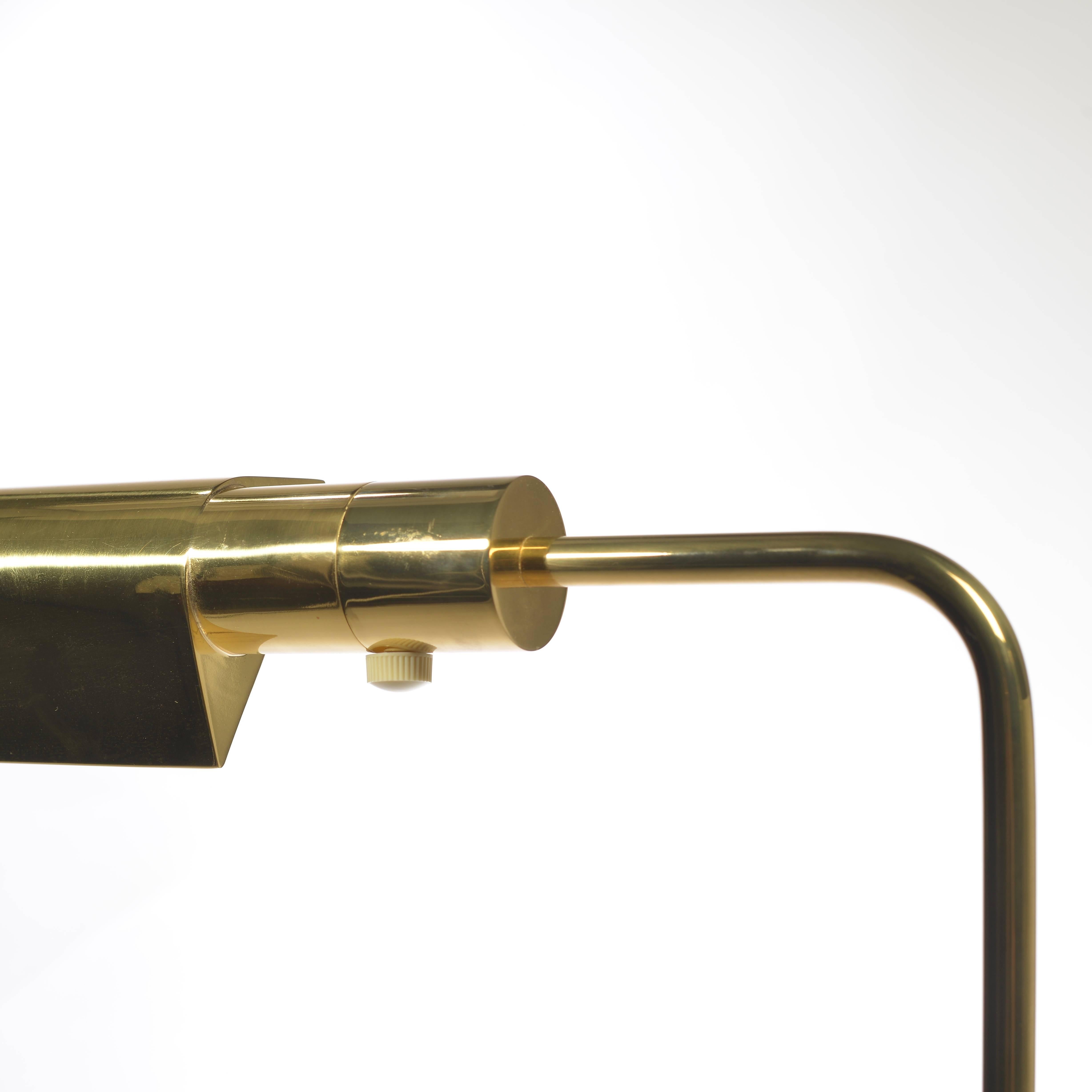 Polished Brass Swivel Floor Lamp by Casella with V-Base
