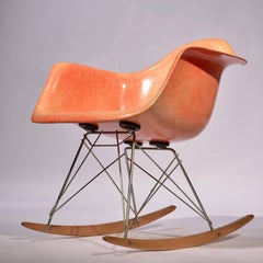 Rope Edge Zenith RAR Rocker by Charles & Ray Eames in Orange