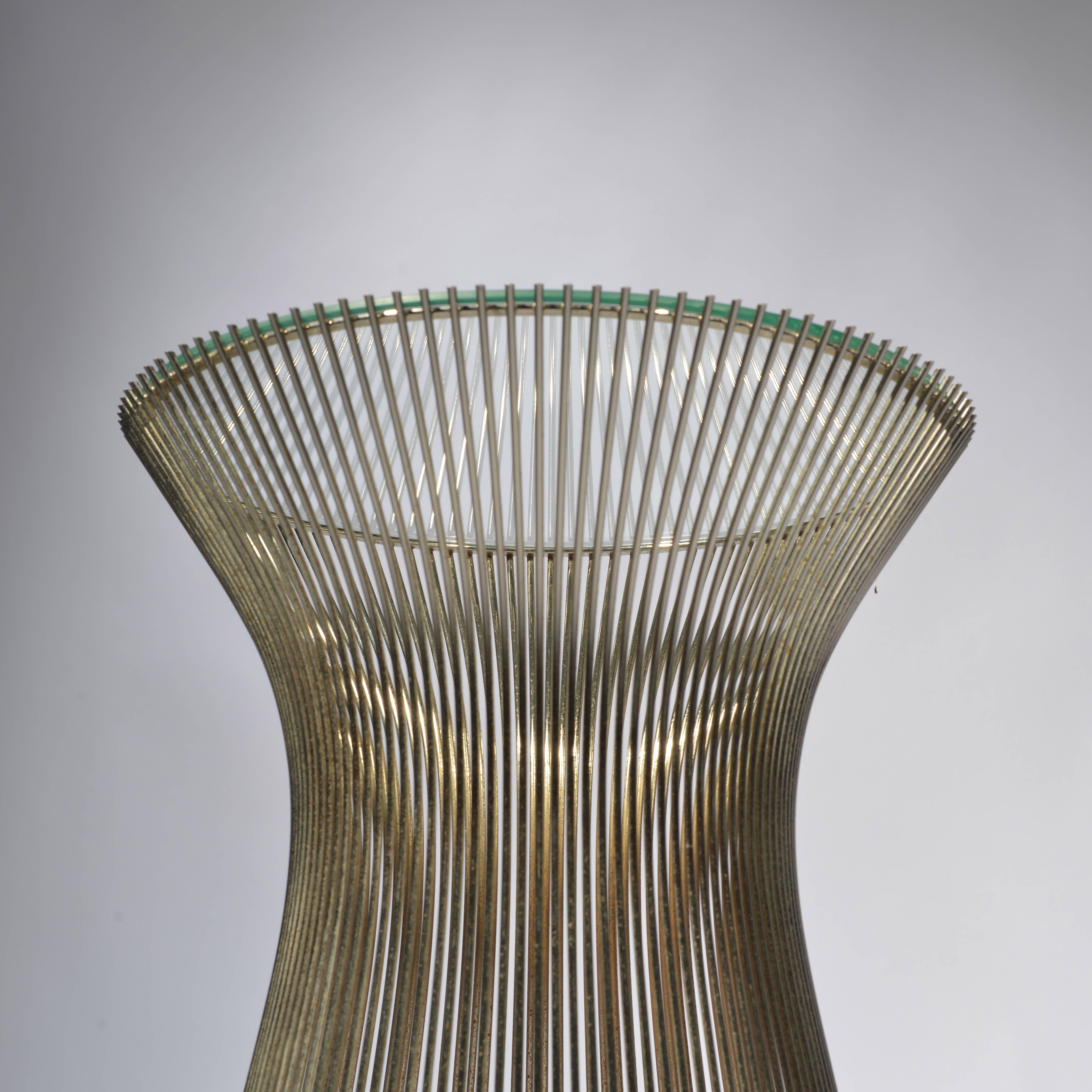 Mid-20th Century Side Table by Warren Platner for Knoll with Glass Top