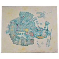 Ignacio Montano - IntutionRealFuturism - mixed media original art