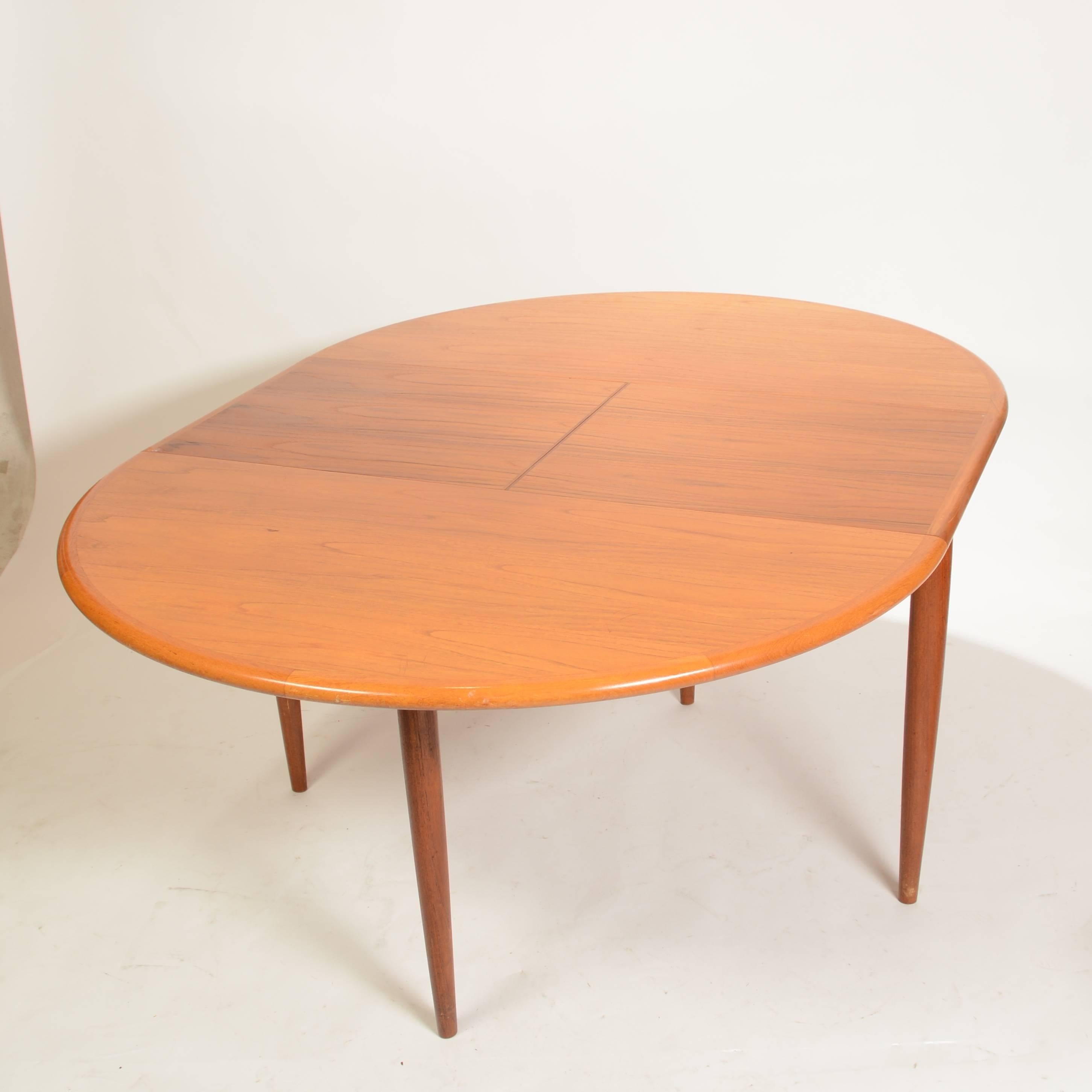 Lacquered Niels Otto Moller for J. L. Moller #15 Teak Table with Butterfly Leaf