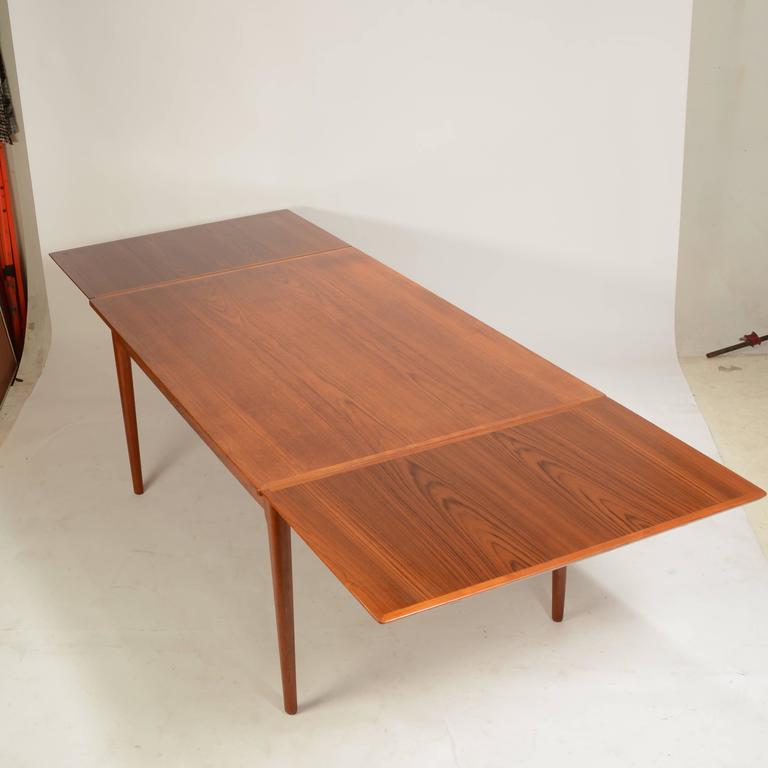 Large Danish Modern Teak Dining Table, Vintage Danish Modern Teak Dining Table