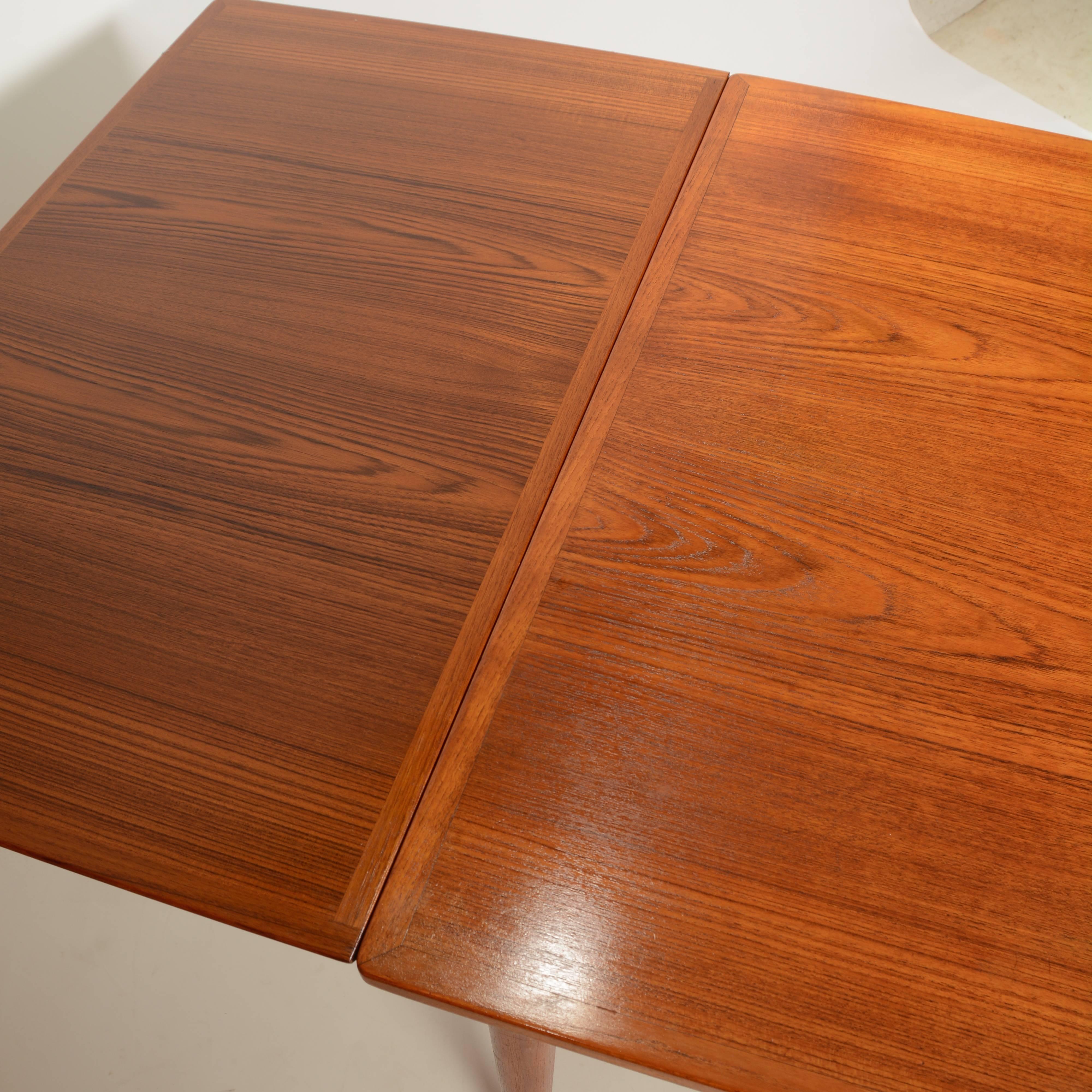 Oiled Large Danish Modern Teak Dining Table by L&F Mobler  For Sale