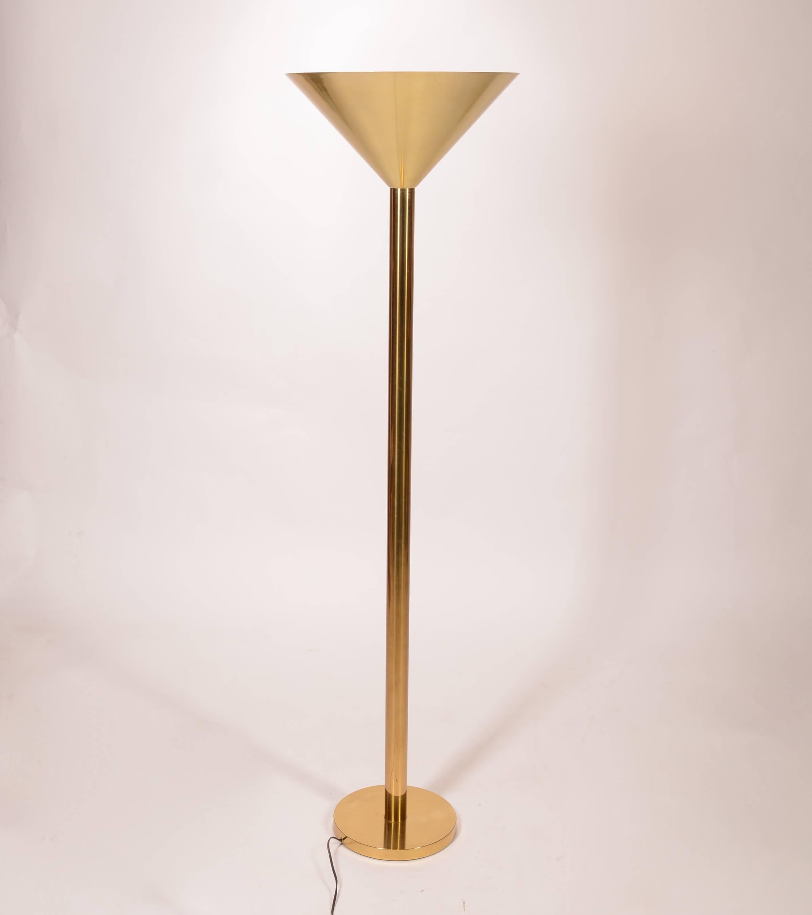 Brass Floor Lamp by Nessen  1