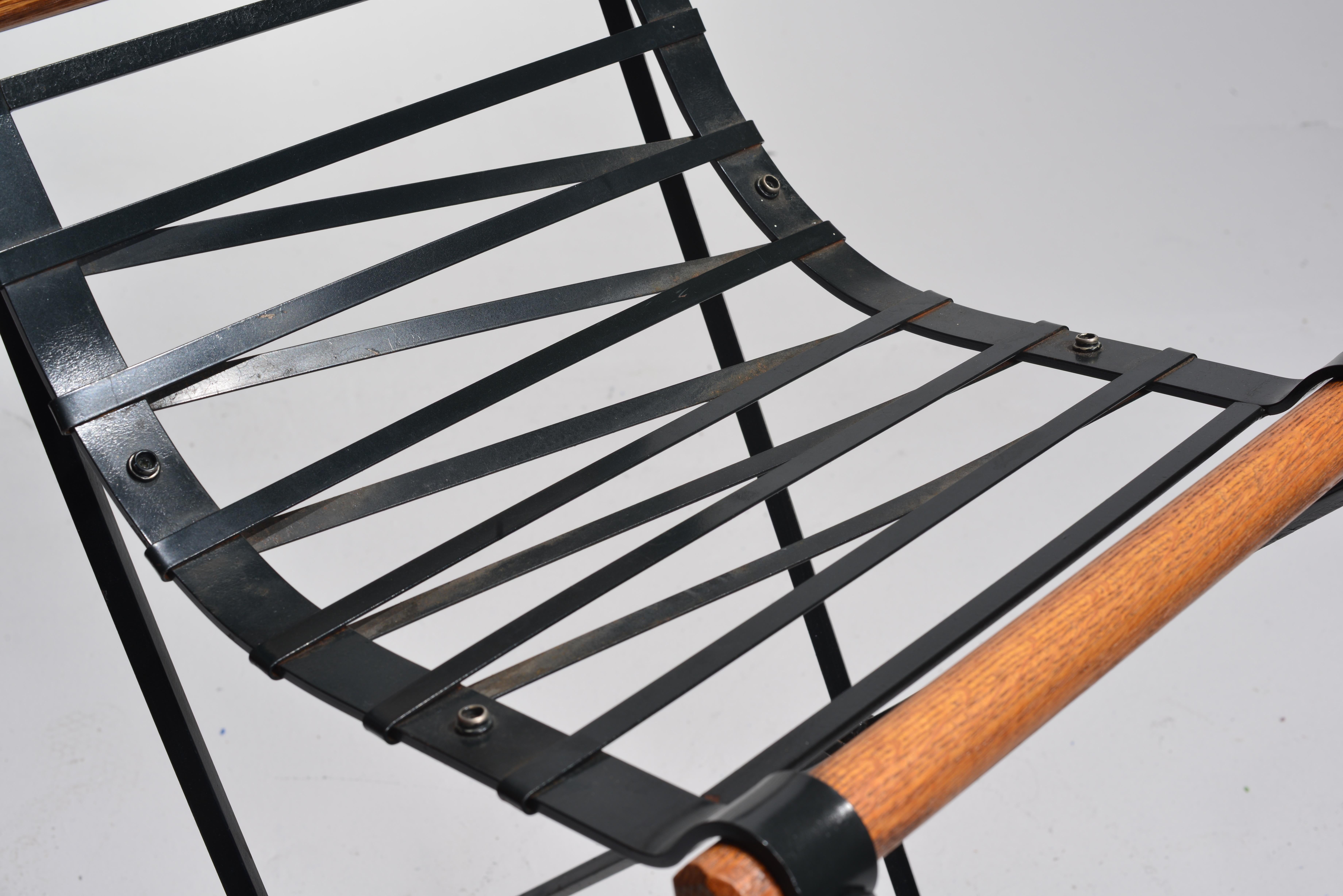 Iron & Rolled Seat Bar Stools by Cleo Baldon for Terra Furniture For Sale 6