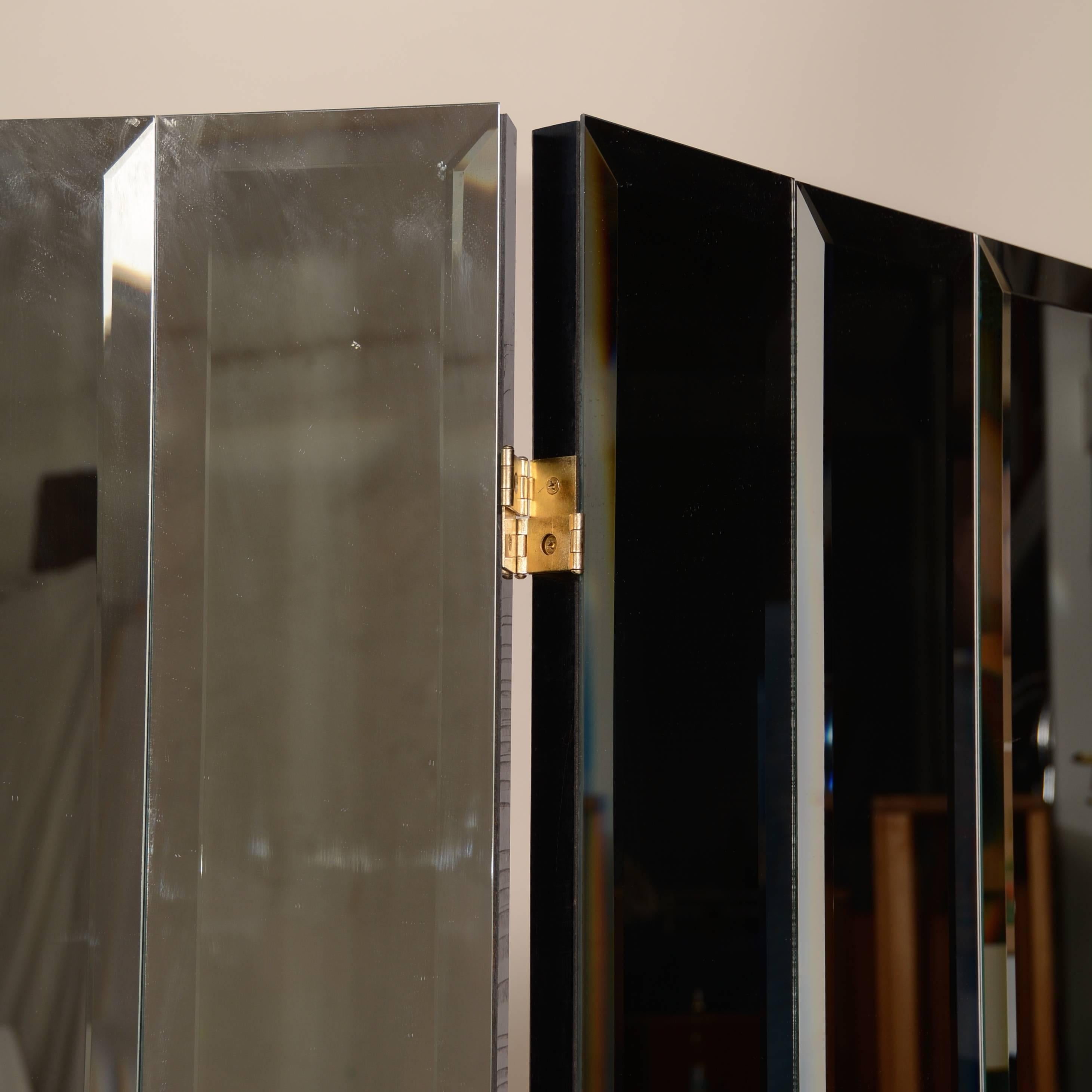 Late 20th Century Henredon Beveled Mirror Room Divider