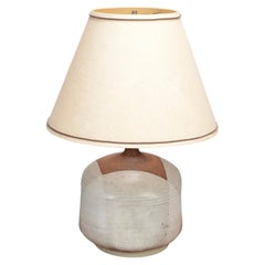 Large Studio Pottery Ceramic Table Lamp in Oatmeal Glaze