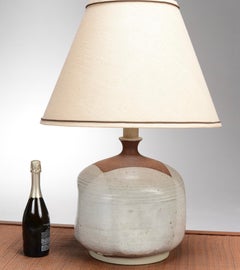 Large Studio Pottery Ceramic Table Lamp in Oatmeal Glaze