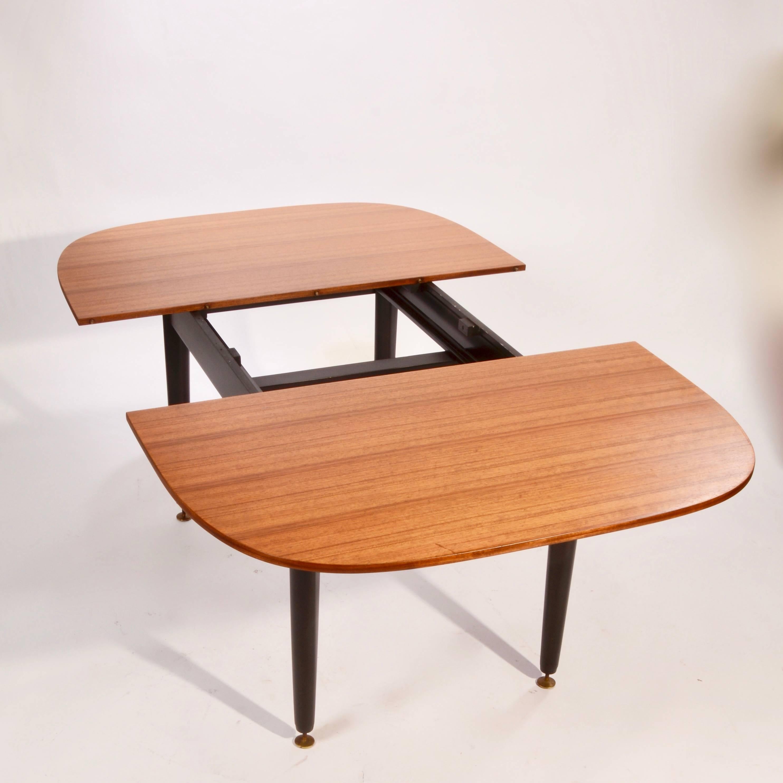 Mid-Century Modern Early G-Plan Dining Table by E Gomme in Mahogany and Black For Sale