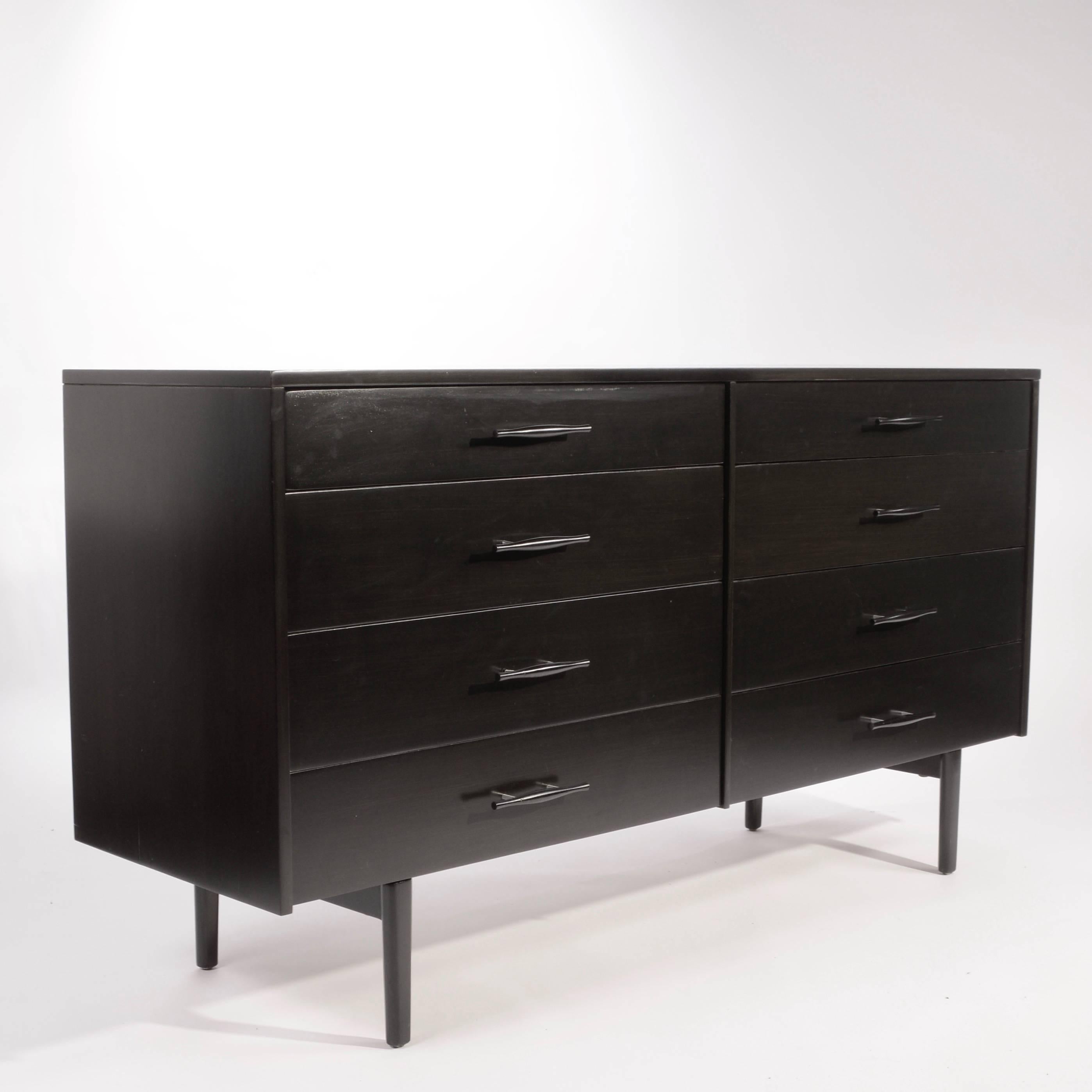 American Paul Mccobb for Planner Group Eight-Drawer Dresser in Ebonized Maple
