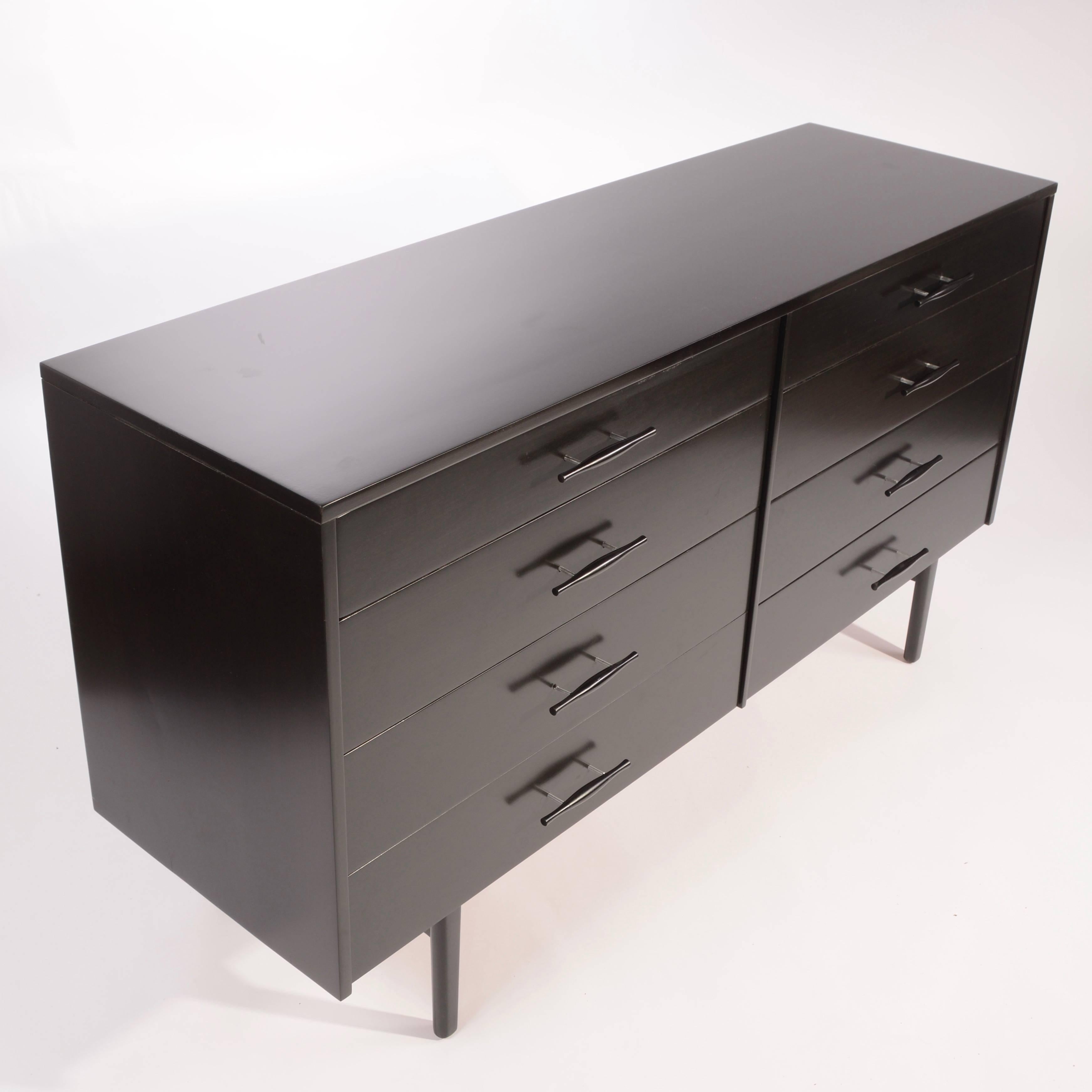 Mid-20th Century Paul Mccobb for Planner Group Eight-Drawer Dresser in Ebonized Maple