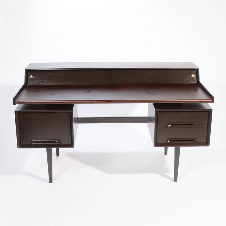 Ebonized Milo Baughman Floating Top Desk By Drexel For Sale At 1stdibs