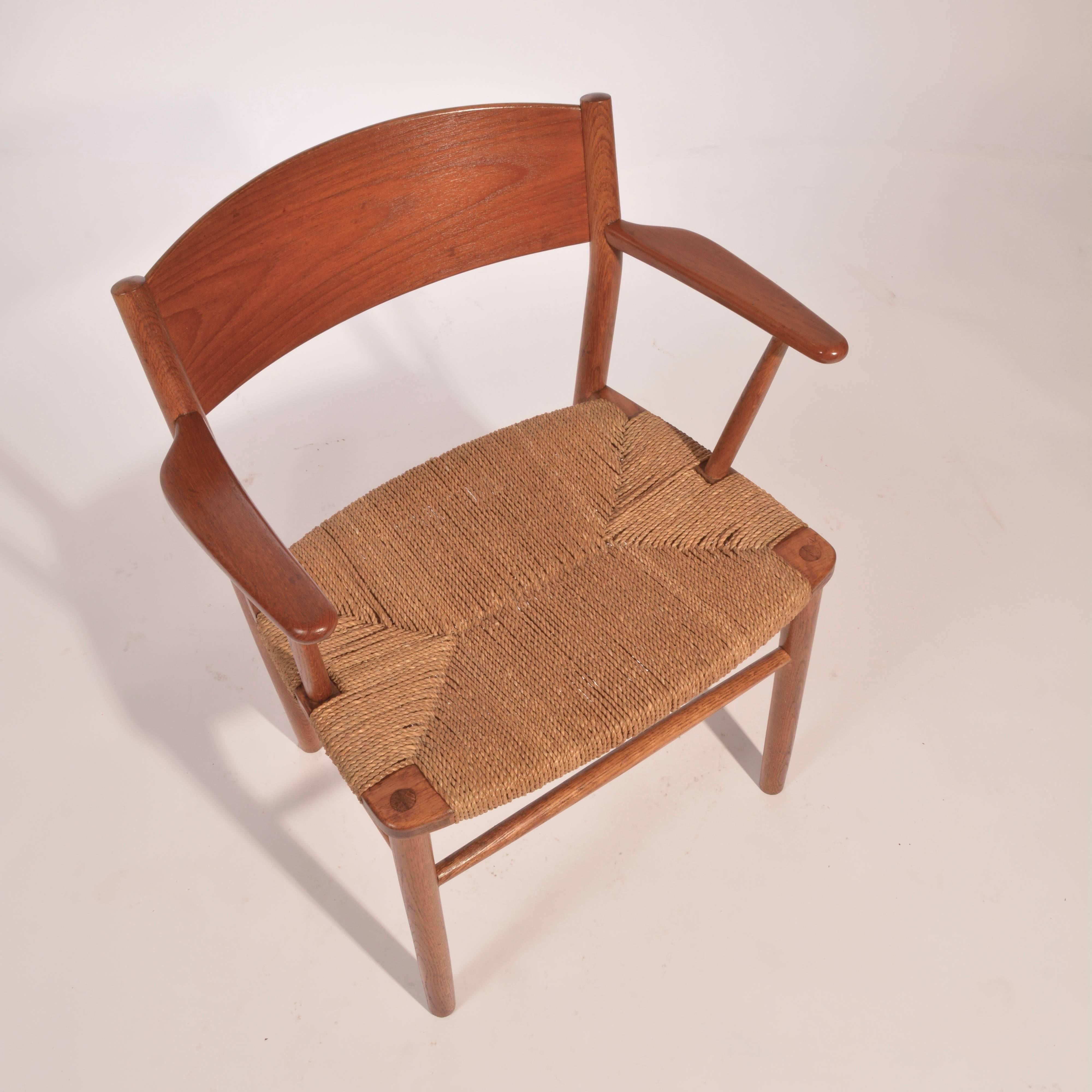Børge Mogensen Teak and Seagrass Dining Chair Set In Excellent Condition In Los Angeles, CA