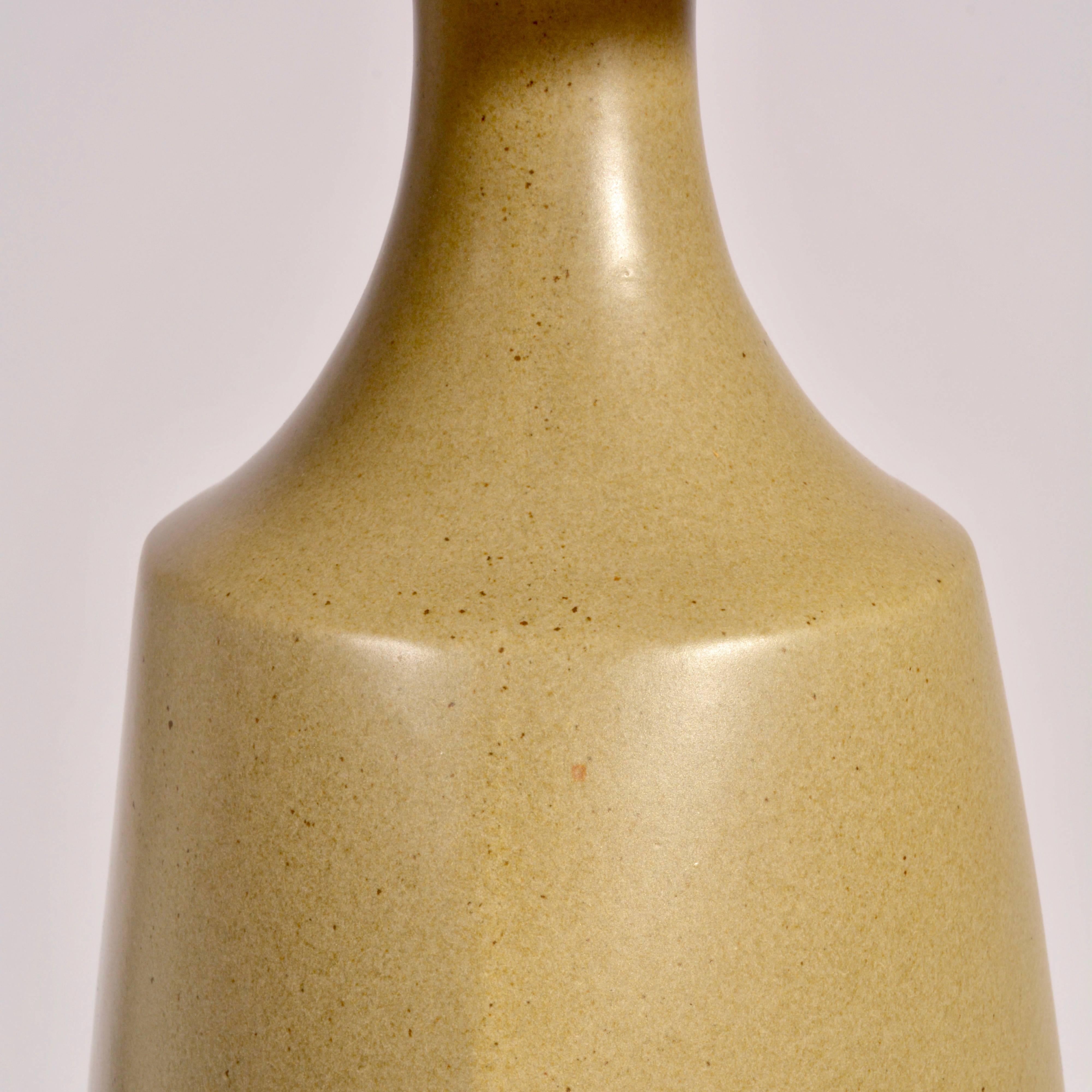 Brass David Cressey Ceramic Table Lamp For Sale