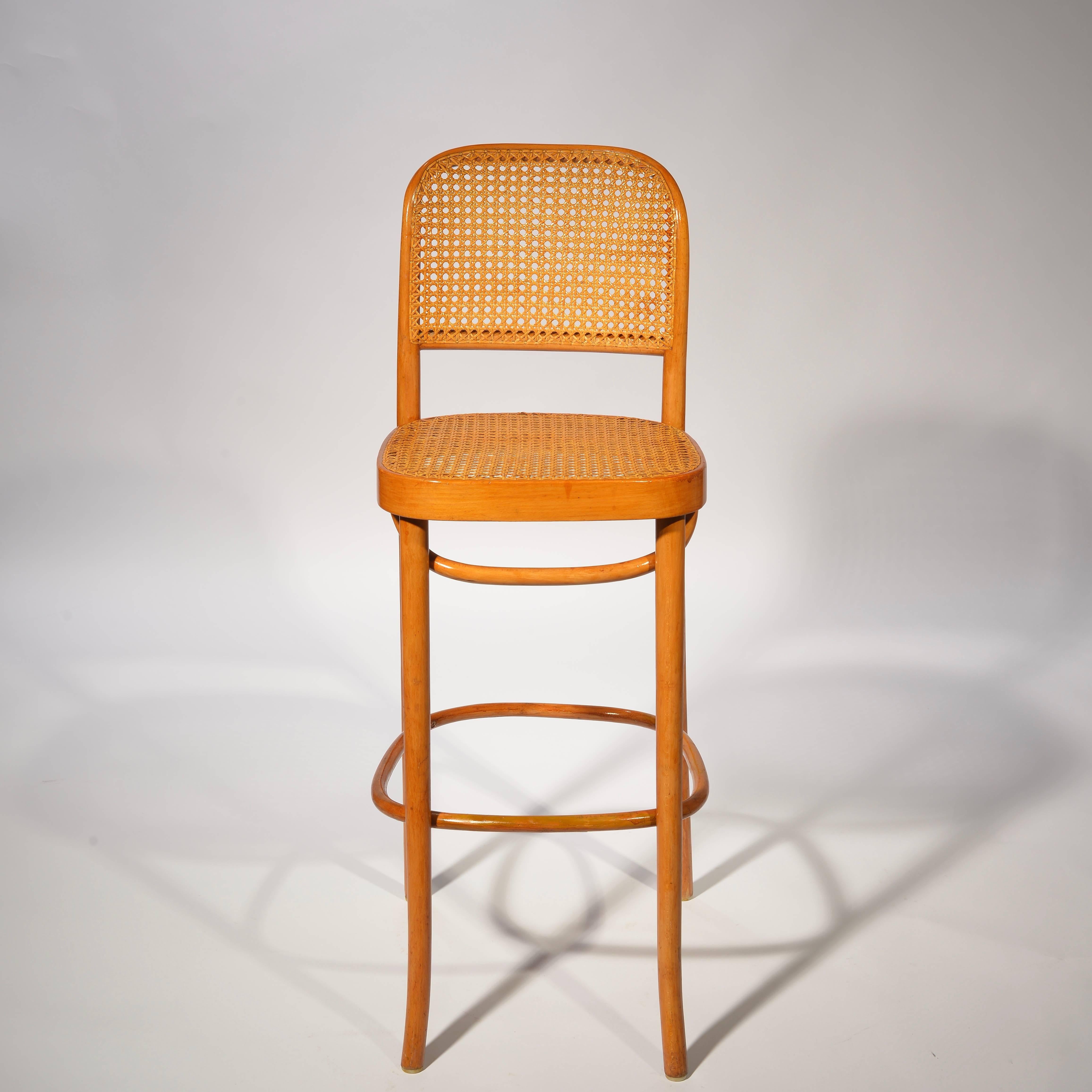 Modern Prague Bar Stool by Josef Frank & Josef Hoffmann for MFG, Thonet