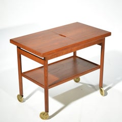 Danish Teak Bar Trolly with Expandable Top